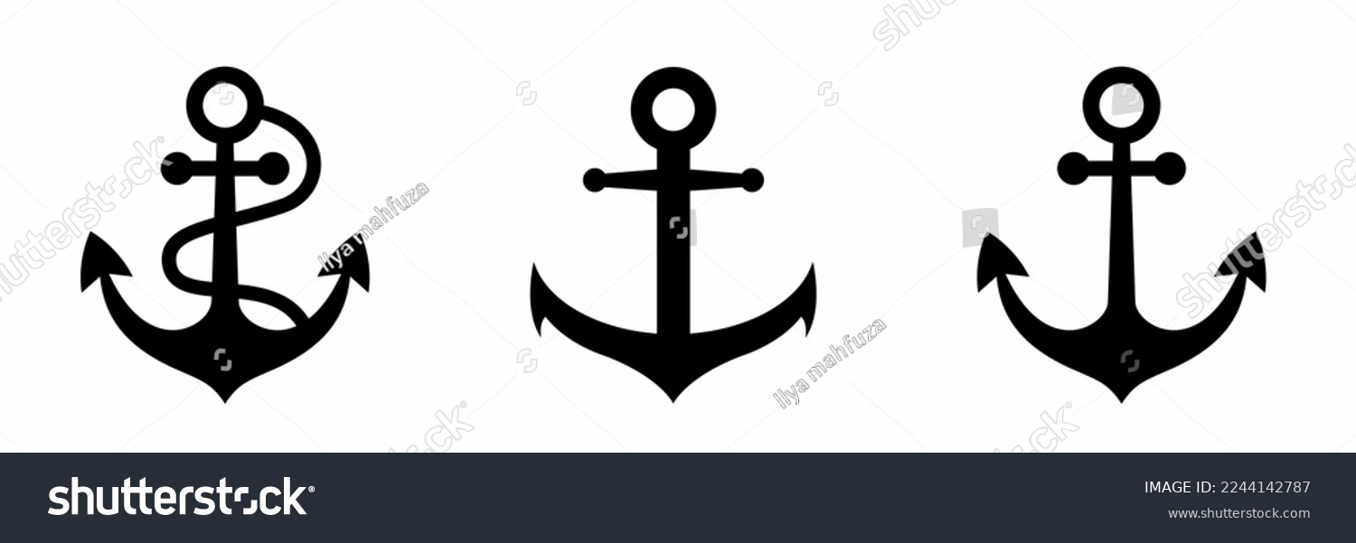 SVG of Anchor icon template. Stock vector illustration. svg