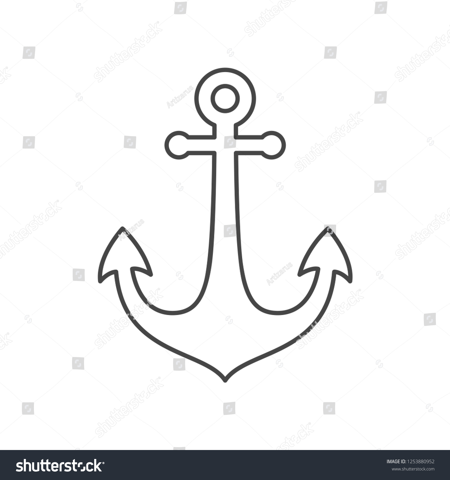 SVG of Anchor line icon svg