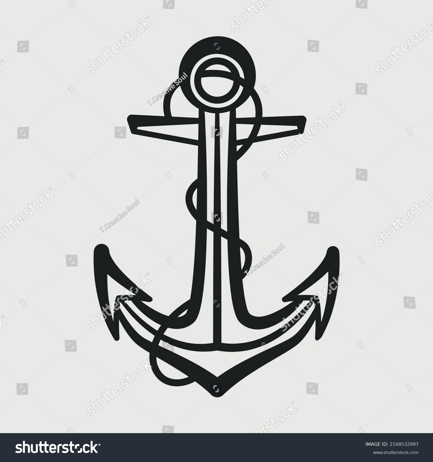 SVG of Anchor Ship  Outline SVG Bundle Cut File, Anchor Svg, Boat Anchor, Nautical, Anchor Silhouette, svg