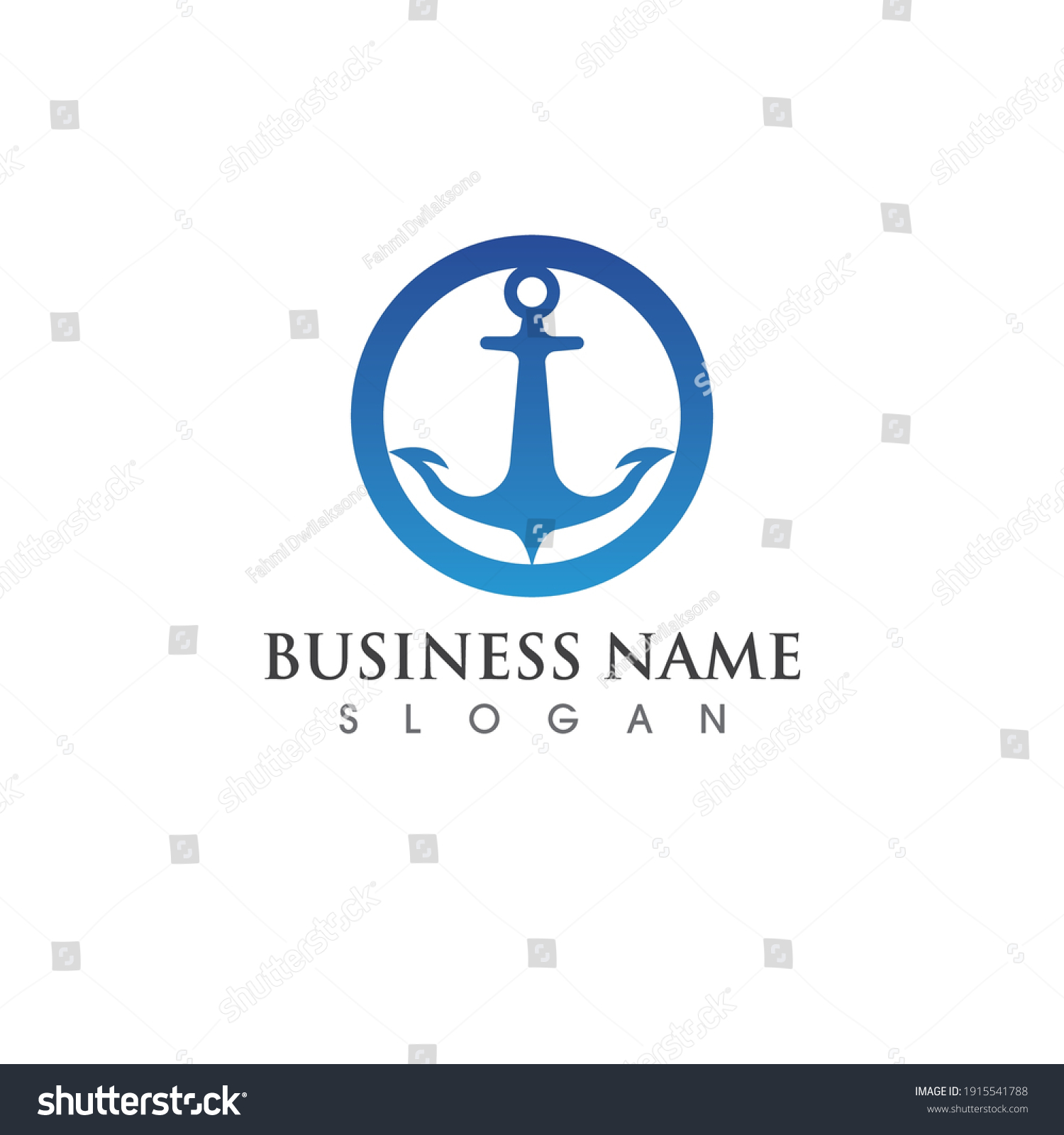 Anchor Symbol Logo Vector Image Stock Vector (Royalty Free) 1915541788 ...