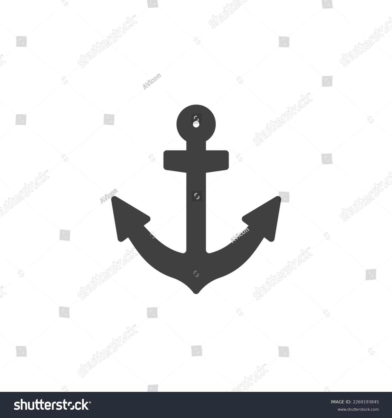 SVG of Anchor vector icon. filled flat sign for mobile concept and web design. anchor glyph icon. Symbol, logo illustration. Vector graphics svg