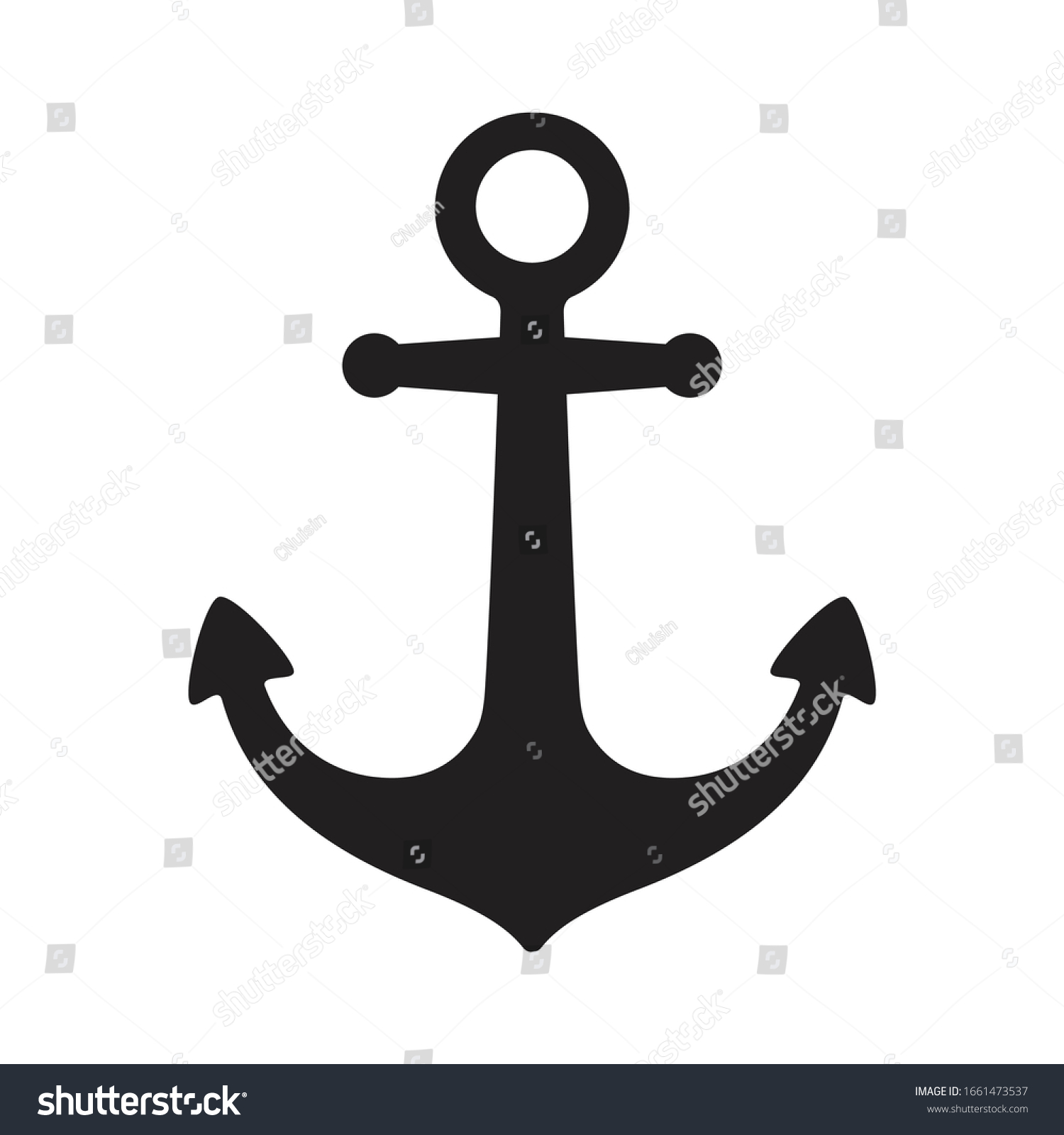 SVG of Anchor vector icon logo boat symbol pirate helm Nautical maritime simple illustration graphic doodle design svg