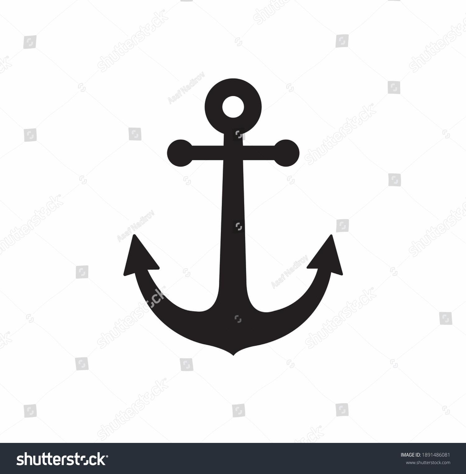 SVG of Anchor vector icon on a white background svg