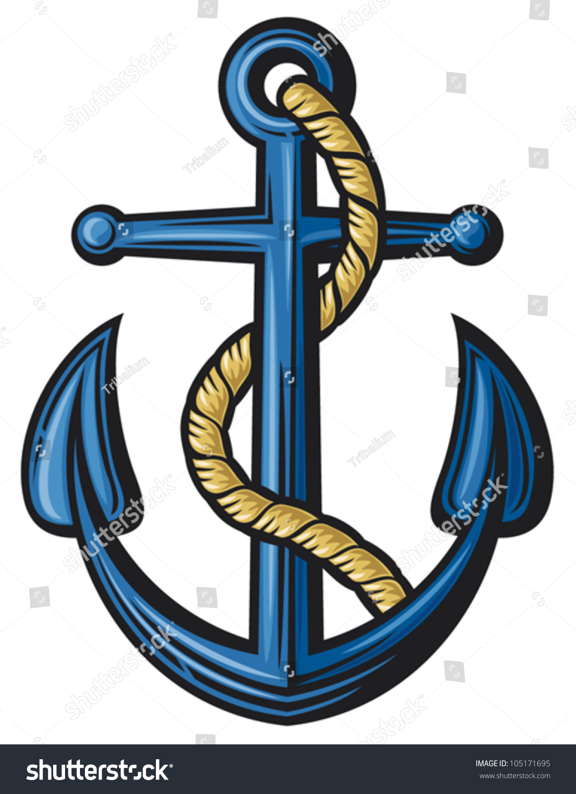Anchor Vector Illustration Stock Vector 105171695 - Shutterstock