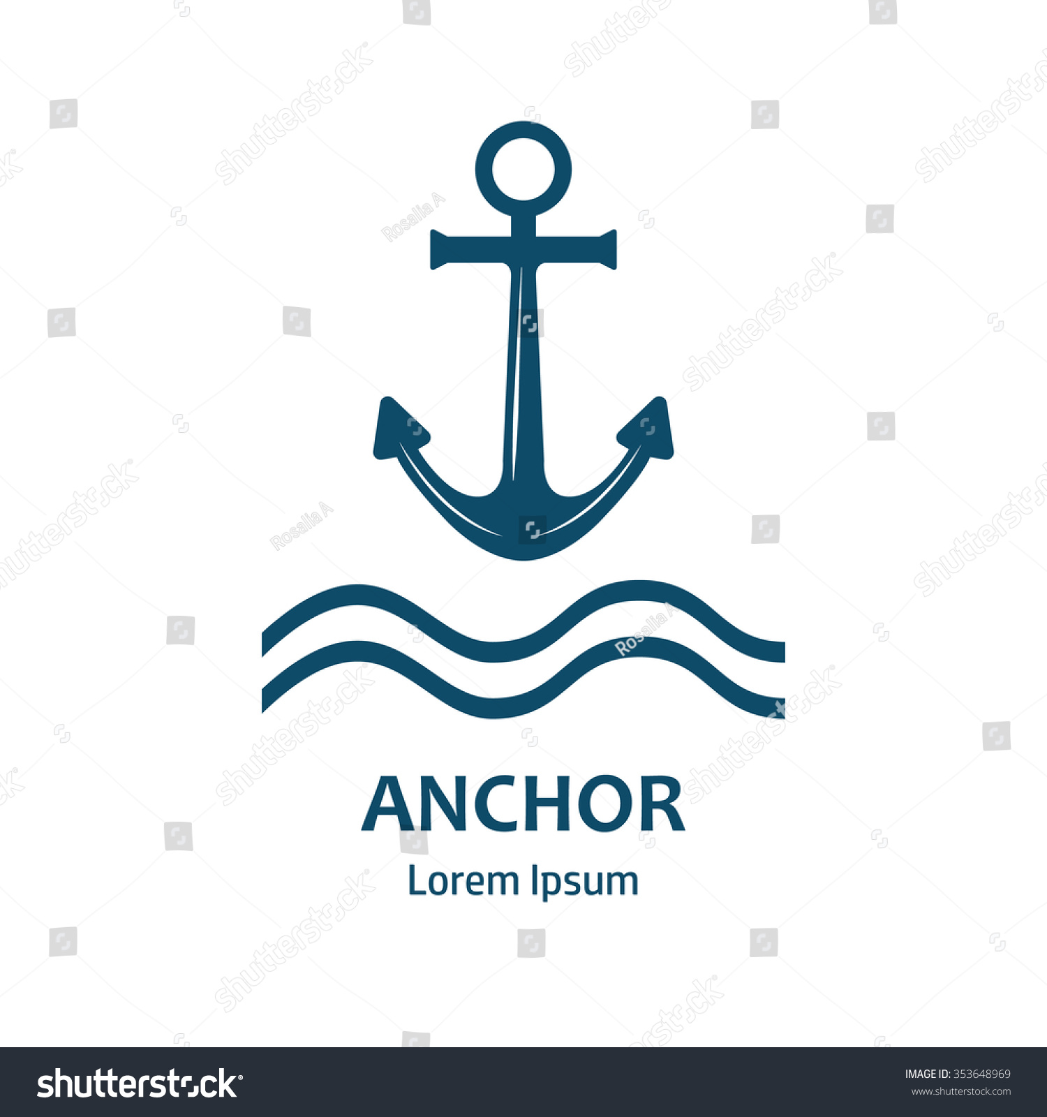 Anchor Vector Logo Icon Anchor Company Stock Vector ...