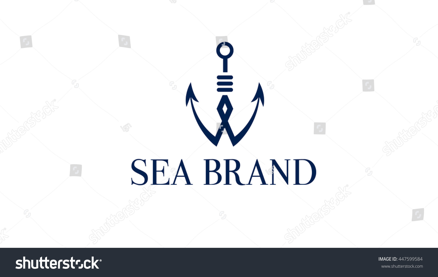 Anchor Vector Logo Template Stock Vector (Royalty Free) 447599584