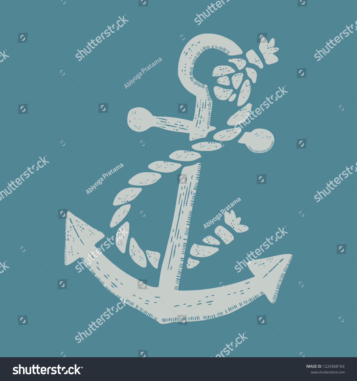 SVG of anchor vintage style icon svg