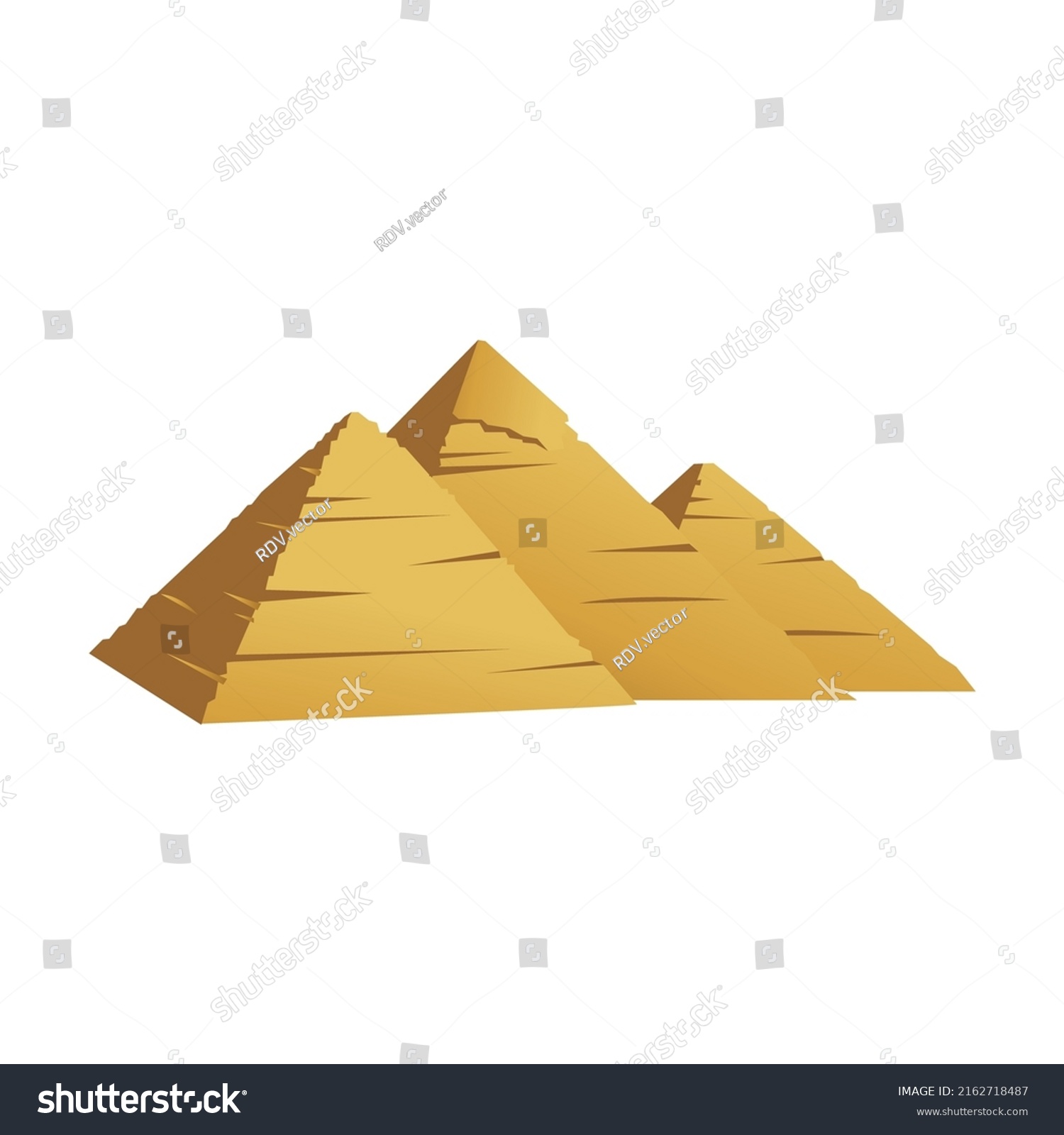 Ancient Egyptian Pyramids Culture Cartoon Illustration Stock Vector ...