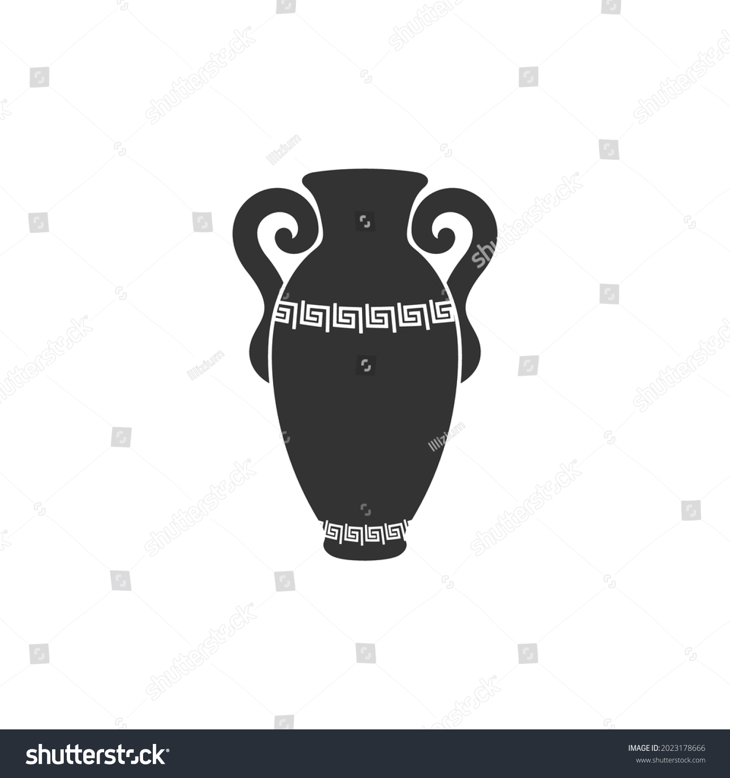 Ancient Greek Amphora Isolated Vector Illustration Stock Vector ...