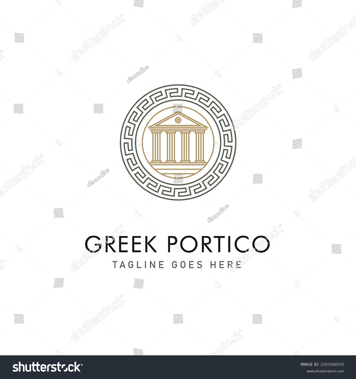 SVG of Ancient Greek or Romans architecture pillar or temple logo design vector, can be used also for law firm company svg