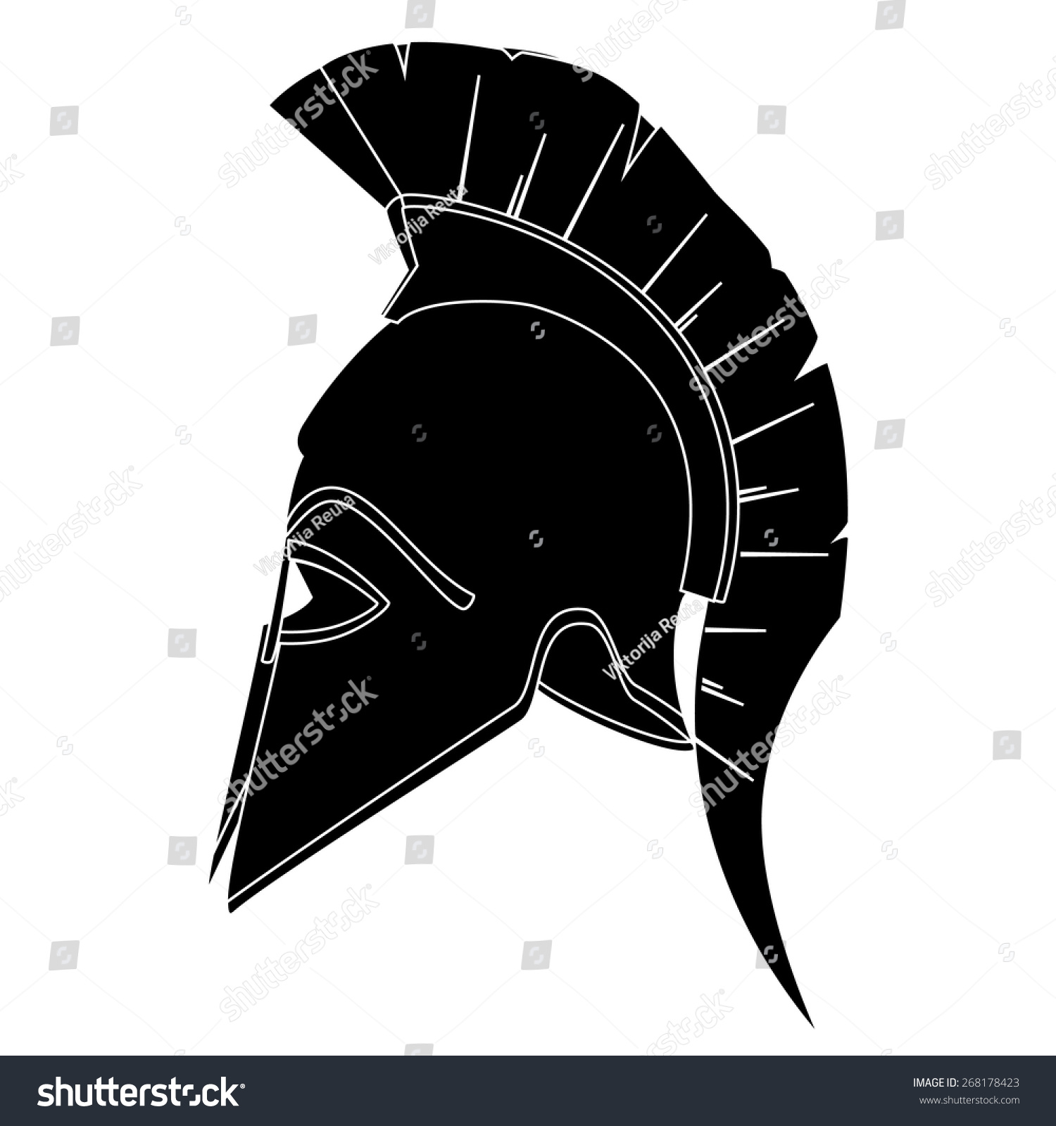 Ancient Helmet, Greek Helmet, Spartan Helmet, Trojan Helmet Vector ...