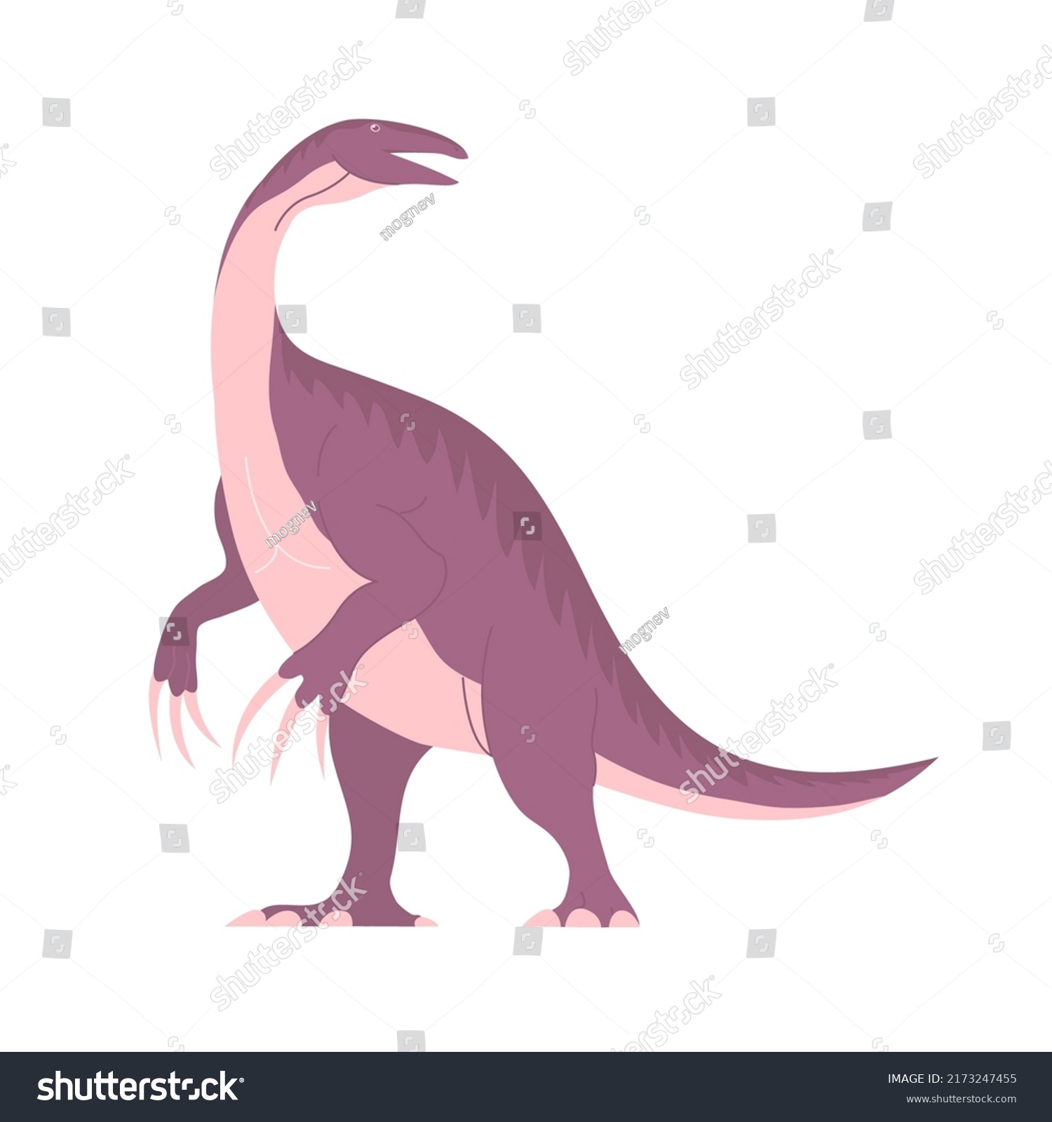 Ancient Pangolin Therizinosaurus Herbivorous Dinosaur Jurassic Stock ...