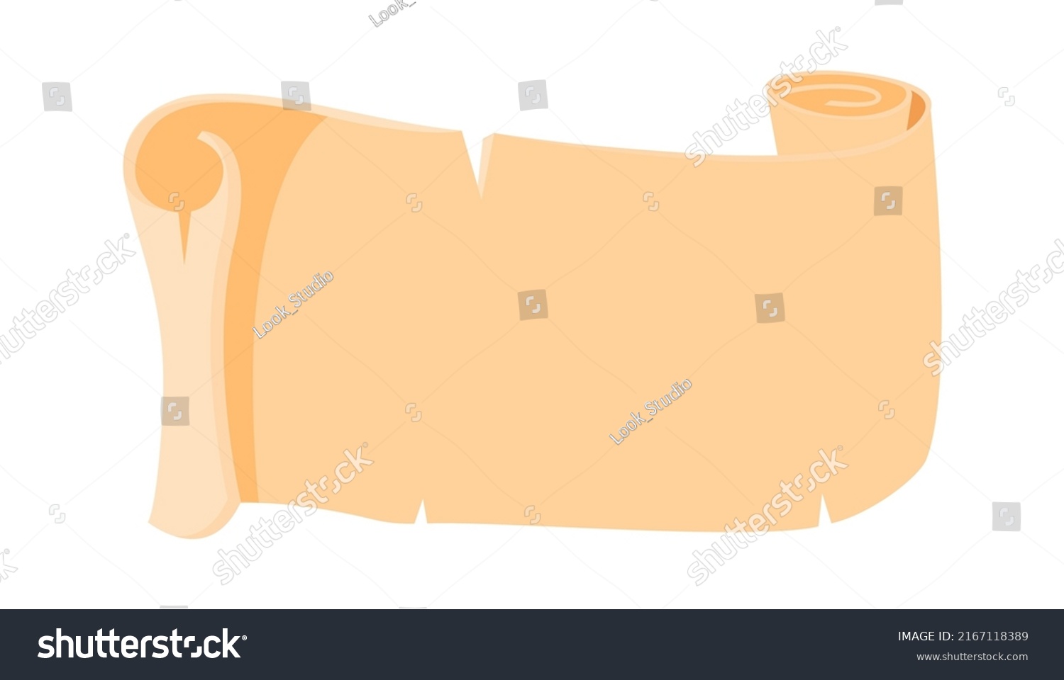 Ancient Papyrus Scroll Vector Illustration Stock Vector (Royalty Free ...