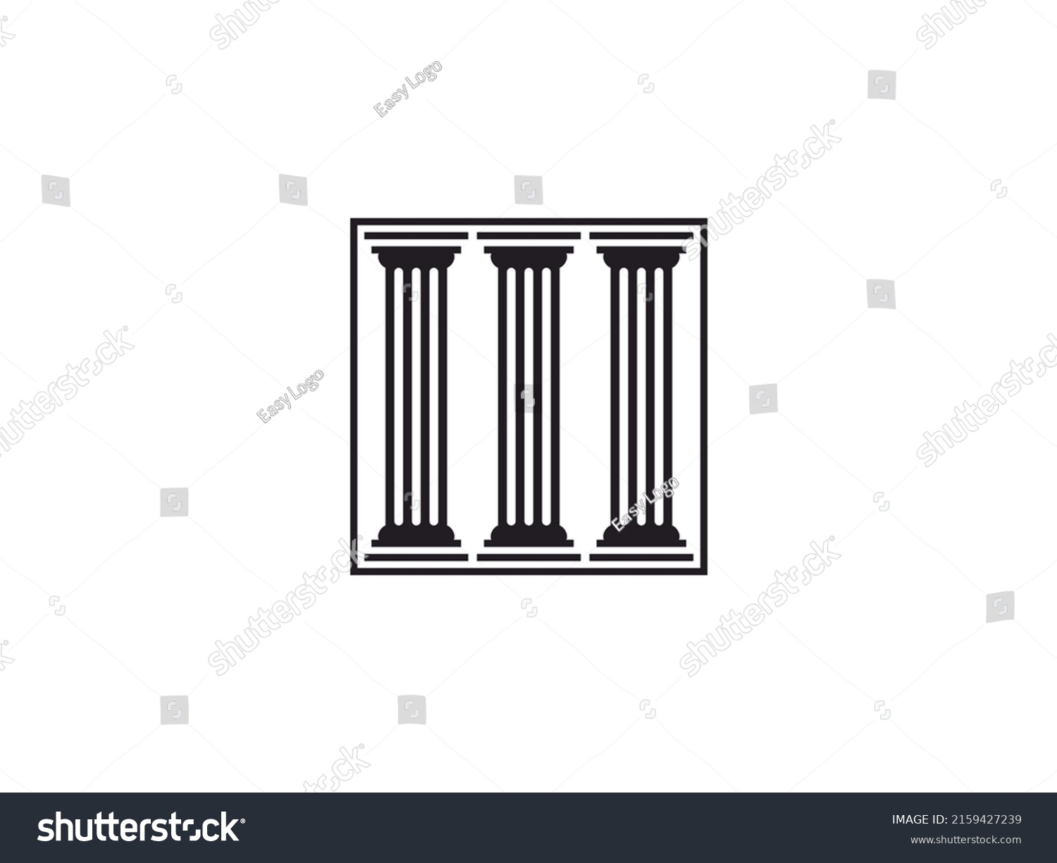 Ancient Pillar Columns Greek Rome Athens Stock Vector Royalty Free 9809