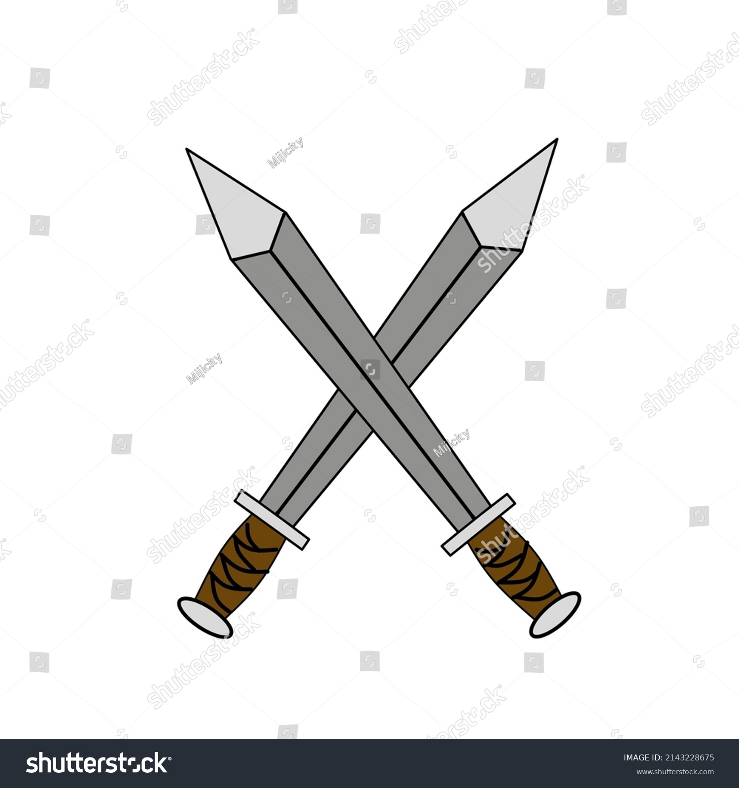 Ancient Sword Vector On White Background Stock Vector (Royalty Free ...