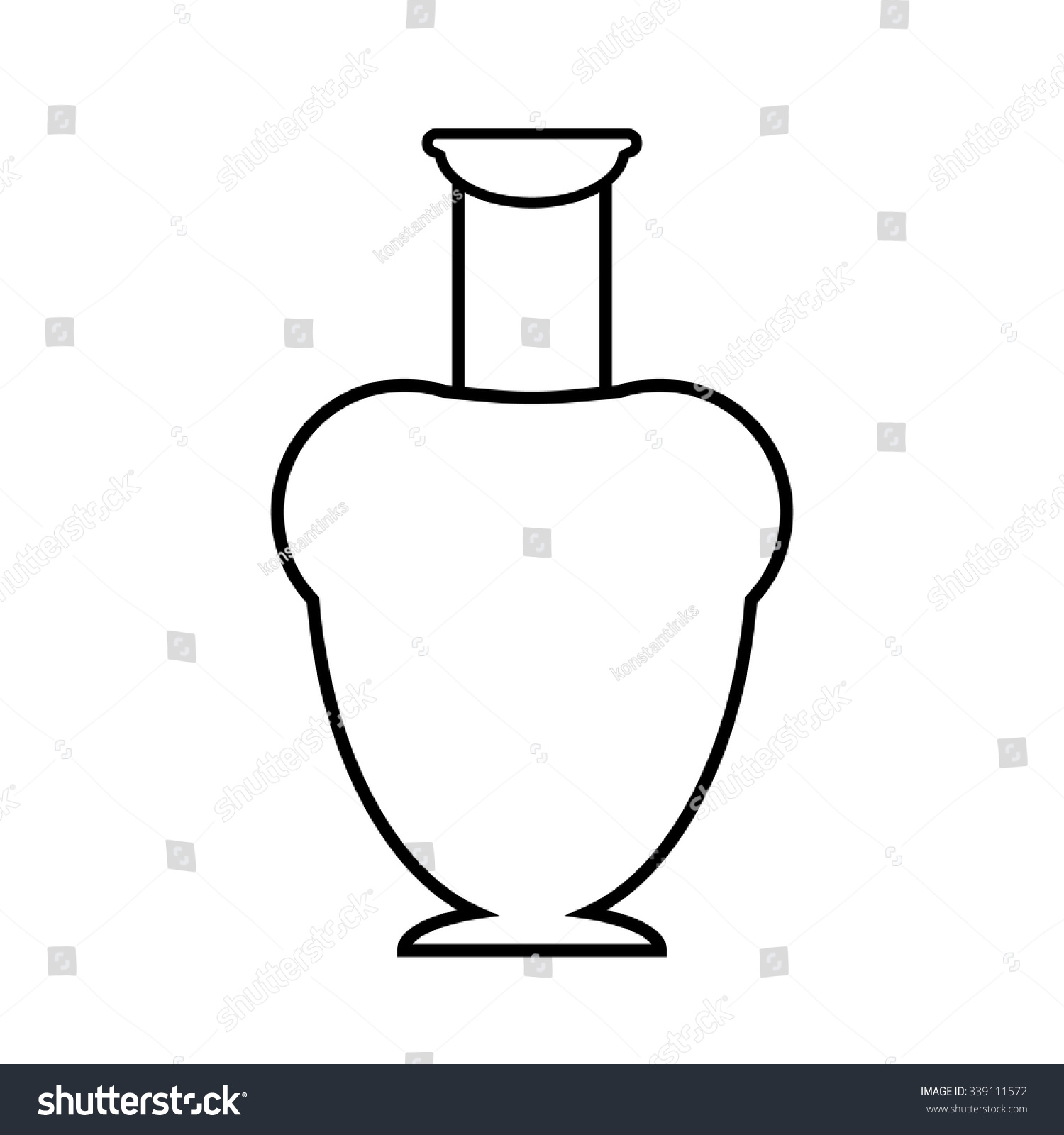 Ancient Vase On White Background Vector Stock Vector Royalty Free 339111572 Shutterstock 