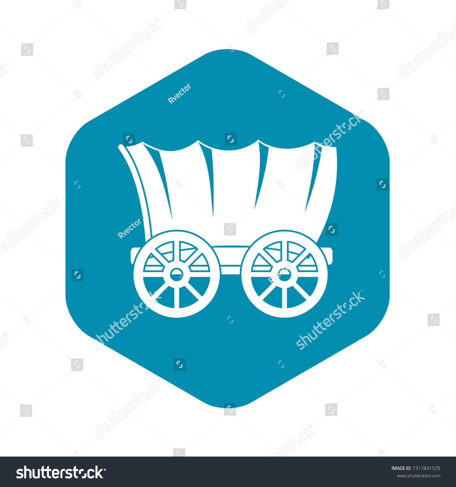 SVG of Ancient western covered wagon icon in simple style isolated on white background vector illustration svg
