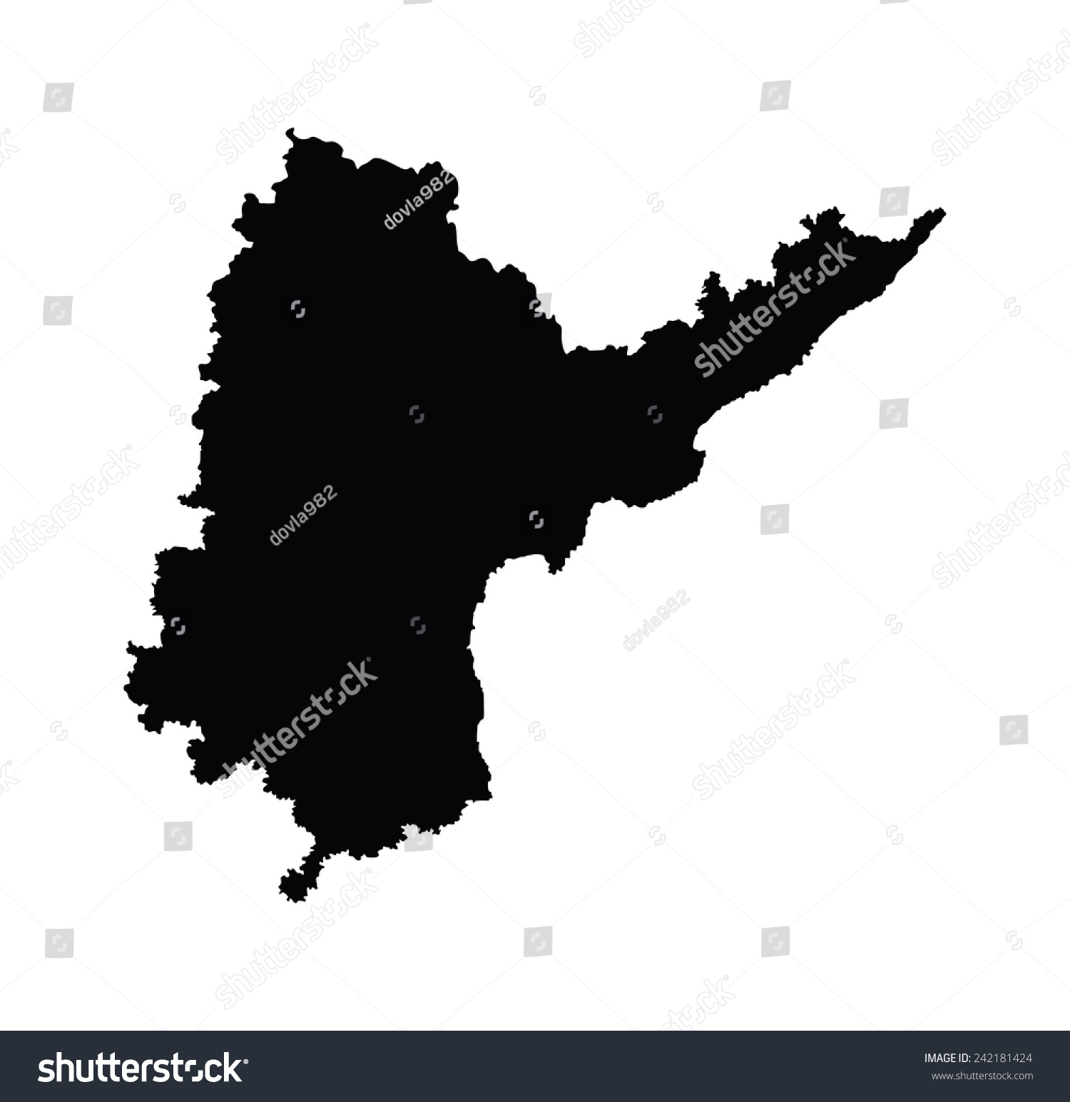 Andhra Pradesh, India, Vector Map Isolated On White Background. High ...