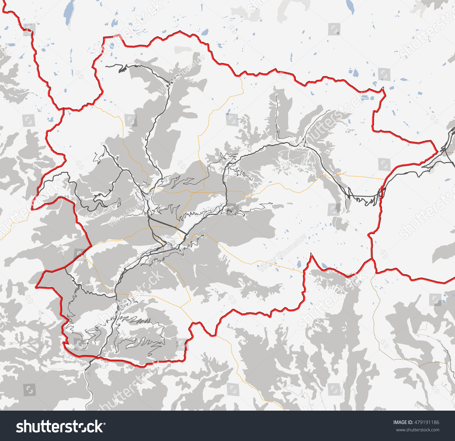 Andorra Political Map Capital Andorra La   Stock Vector Andorra Political Map With Capital Andorra La Vella National Borders Important Cities And Rivers 479191186 