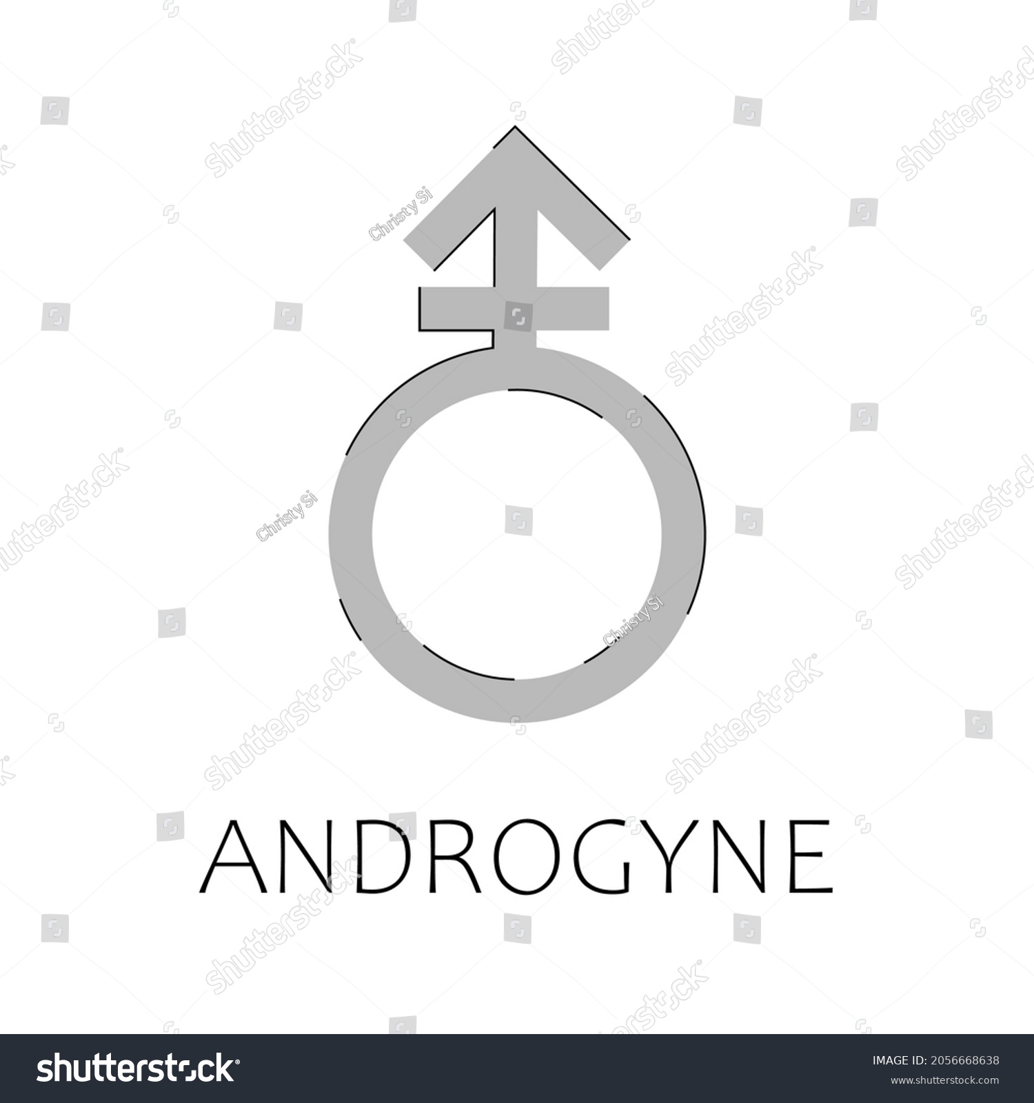 Androgyne Gender Vector Symbol Icon Sexual Stock Vector Royalty Free