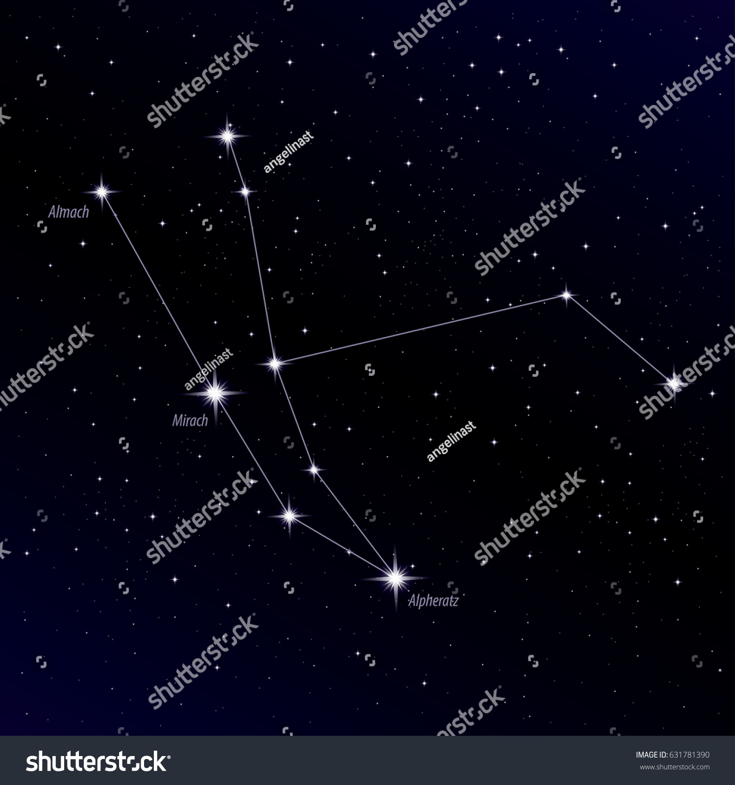 Andromeda Constellation Stock Vector (Royalty Free) 631781390