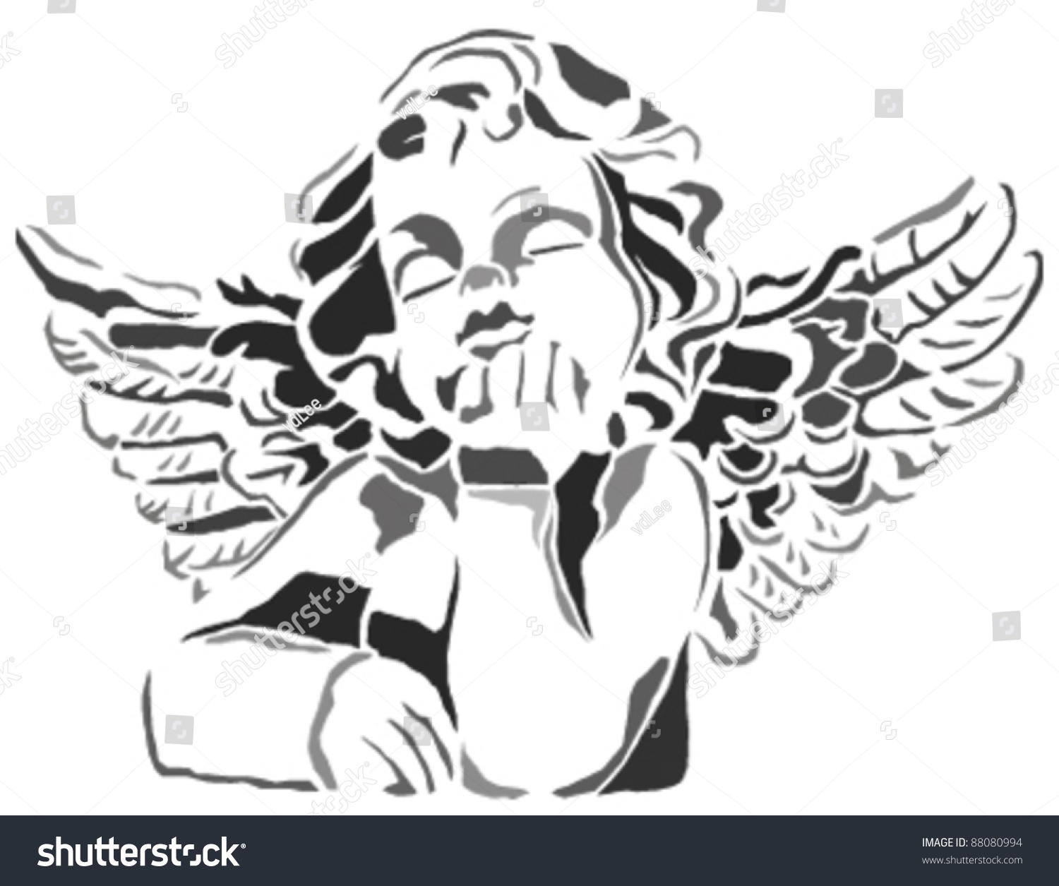 angel stock vector 88080994 shutterstock zombie christmas ornament