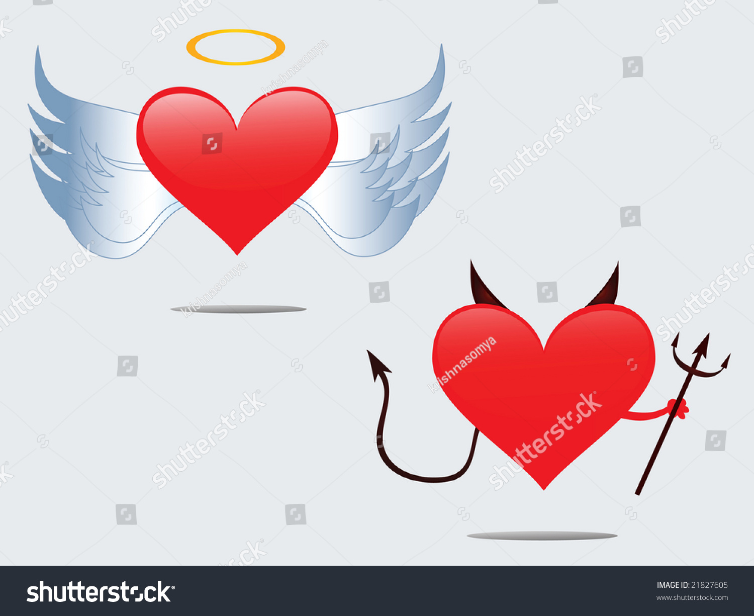 Angel And Devil Stock Vector Illustration 21827605 : Shutterstock