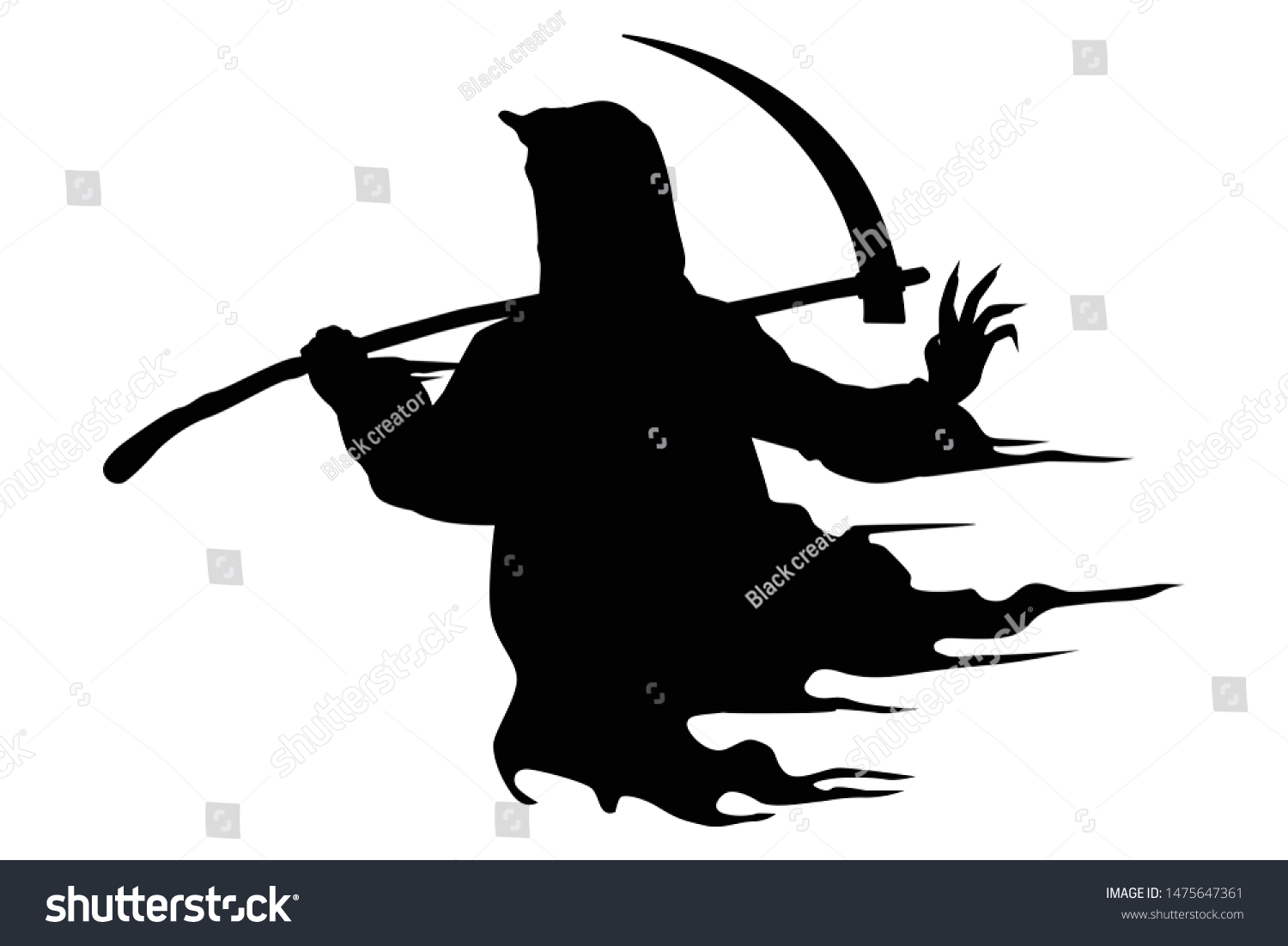 Angel Ghost Devil Hell Silhouette Vector Stock Vector (Royalty Free ...