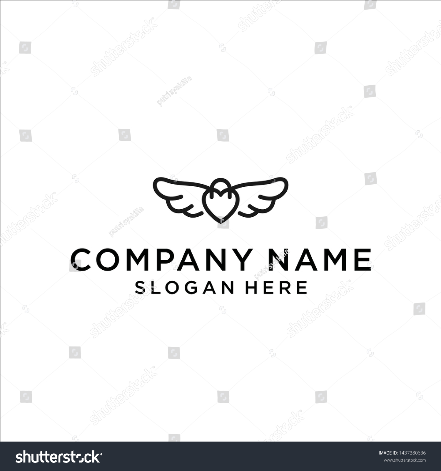 Angel Shop Logo Shop Logo Stock Vector (Royalty Free) 1437380636 ...