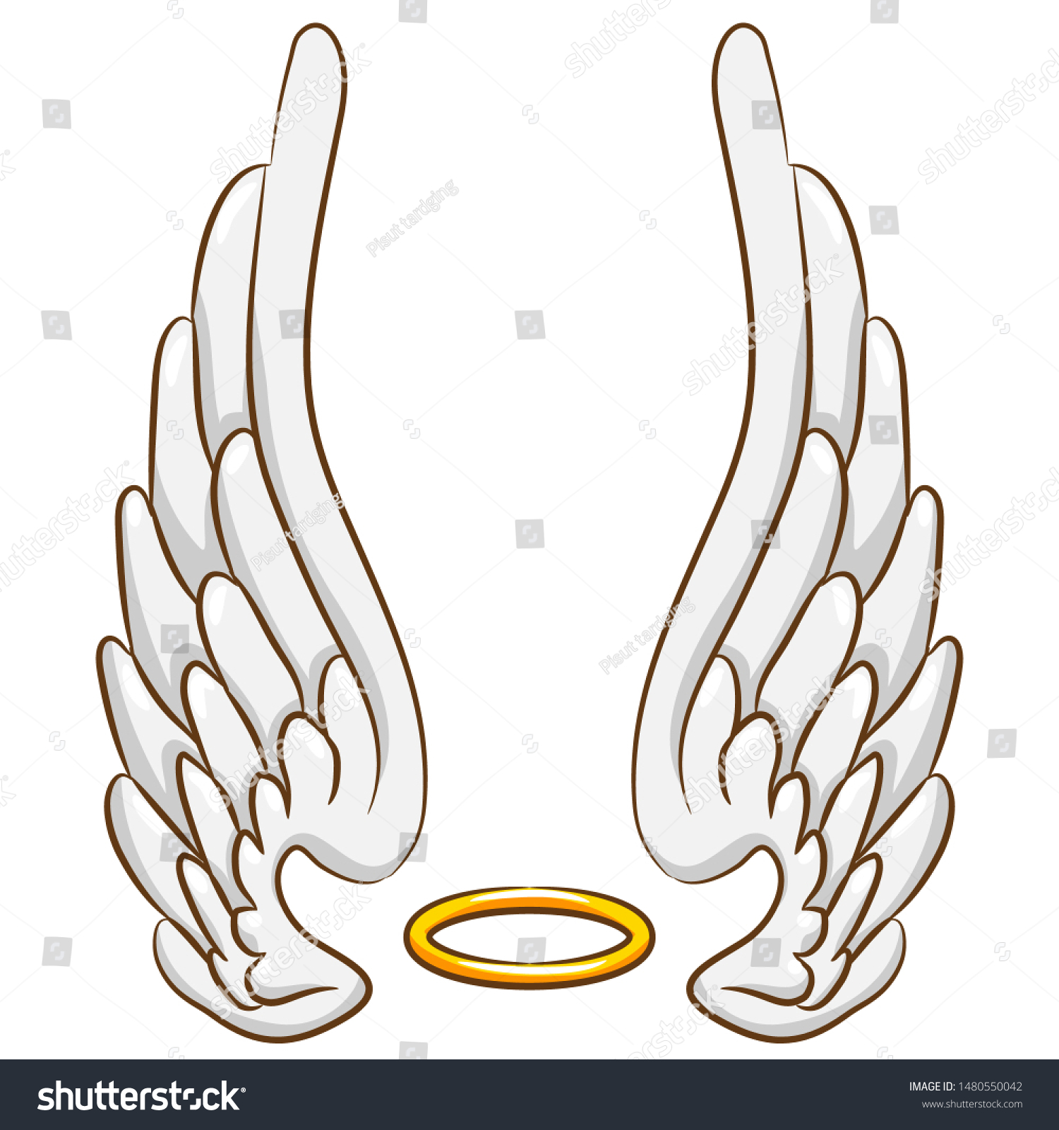 Angel Wing Vector Graphic Clipart Design Stock Vector (Royalty Free ...