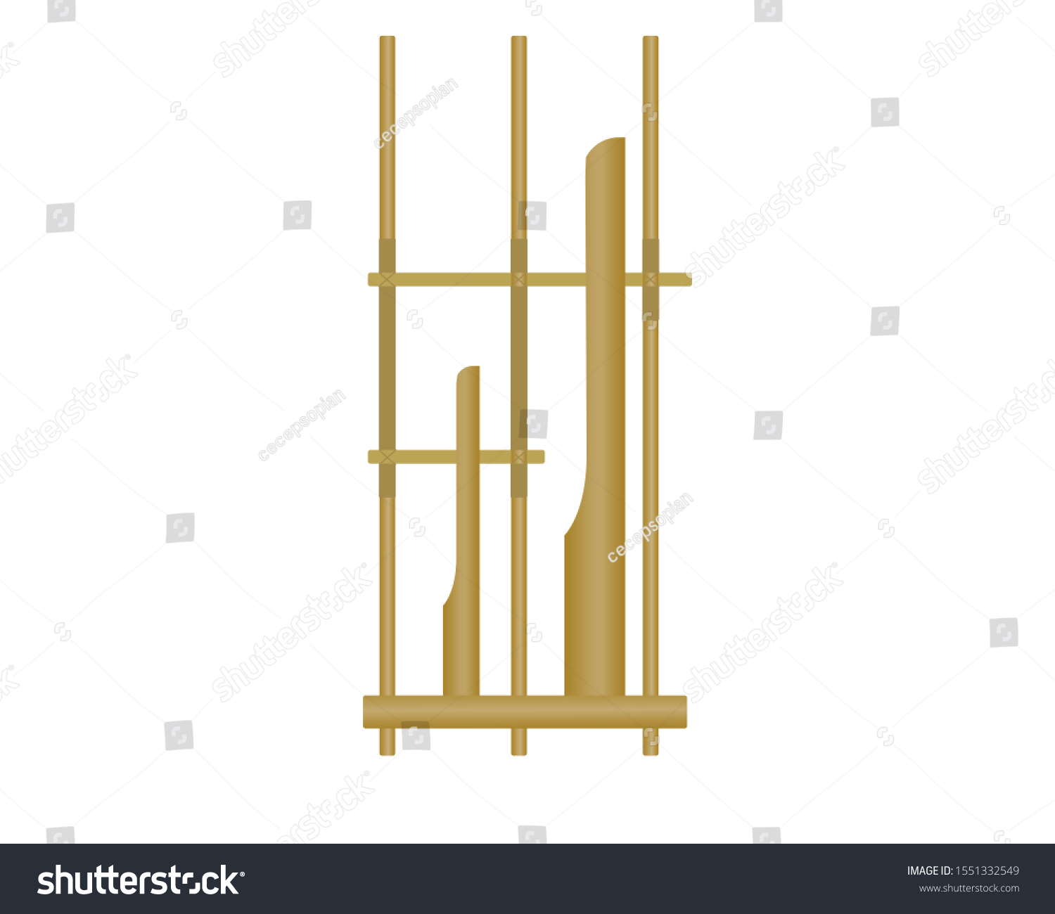 SVG of Angklung is traditional music Jawa Barat svg