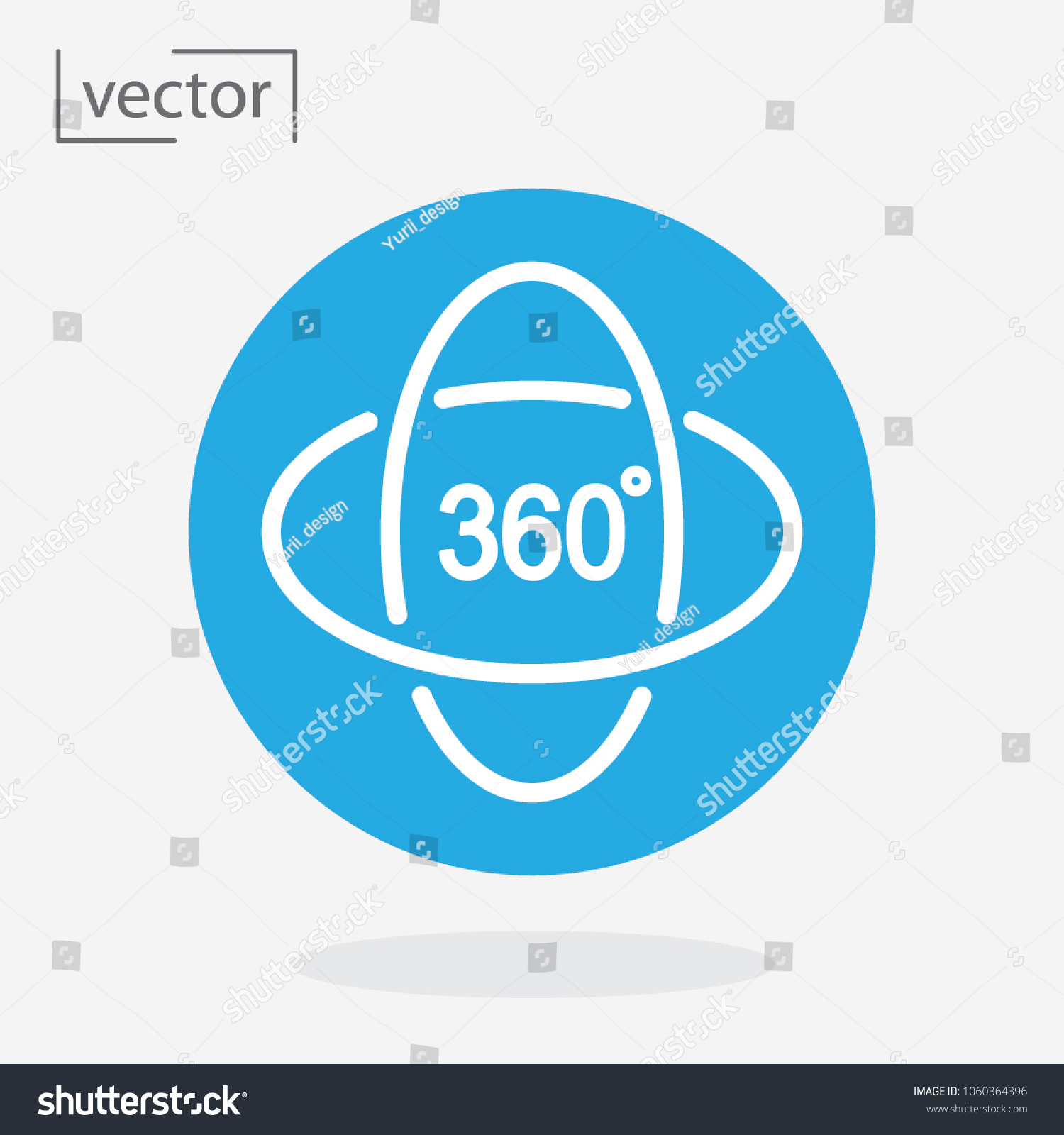 Angle 360 Degrees Icon Vector Simple Stock Vector Royalty Free 1060364396