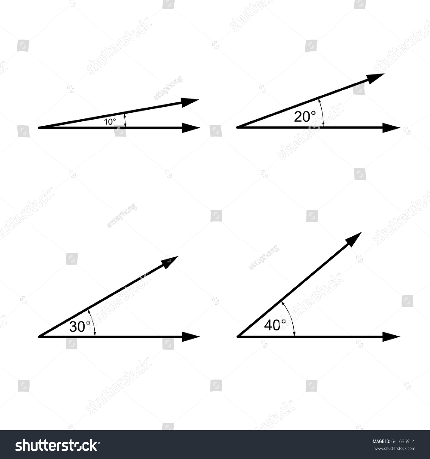 Angles Degrees Geometry Math Signs Symbols: vetor stock (livre de ...