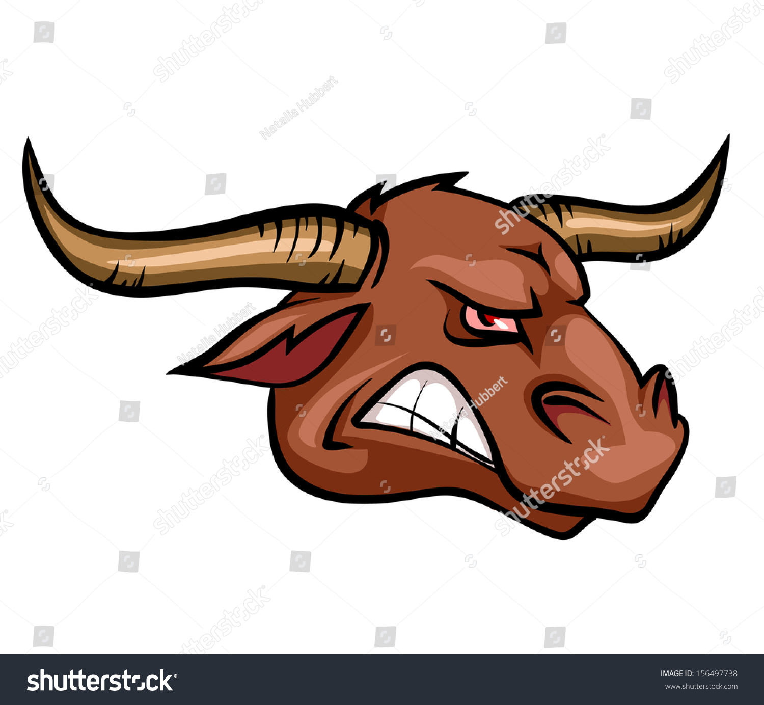 Angry Bull Mascot Stock Vector 156497738 - Shutterstock