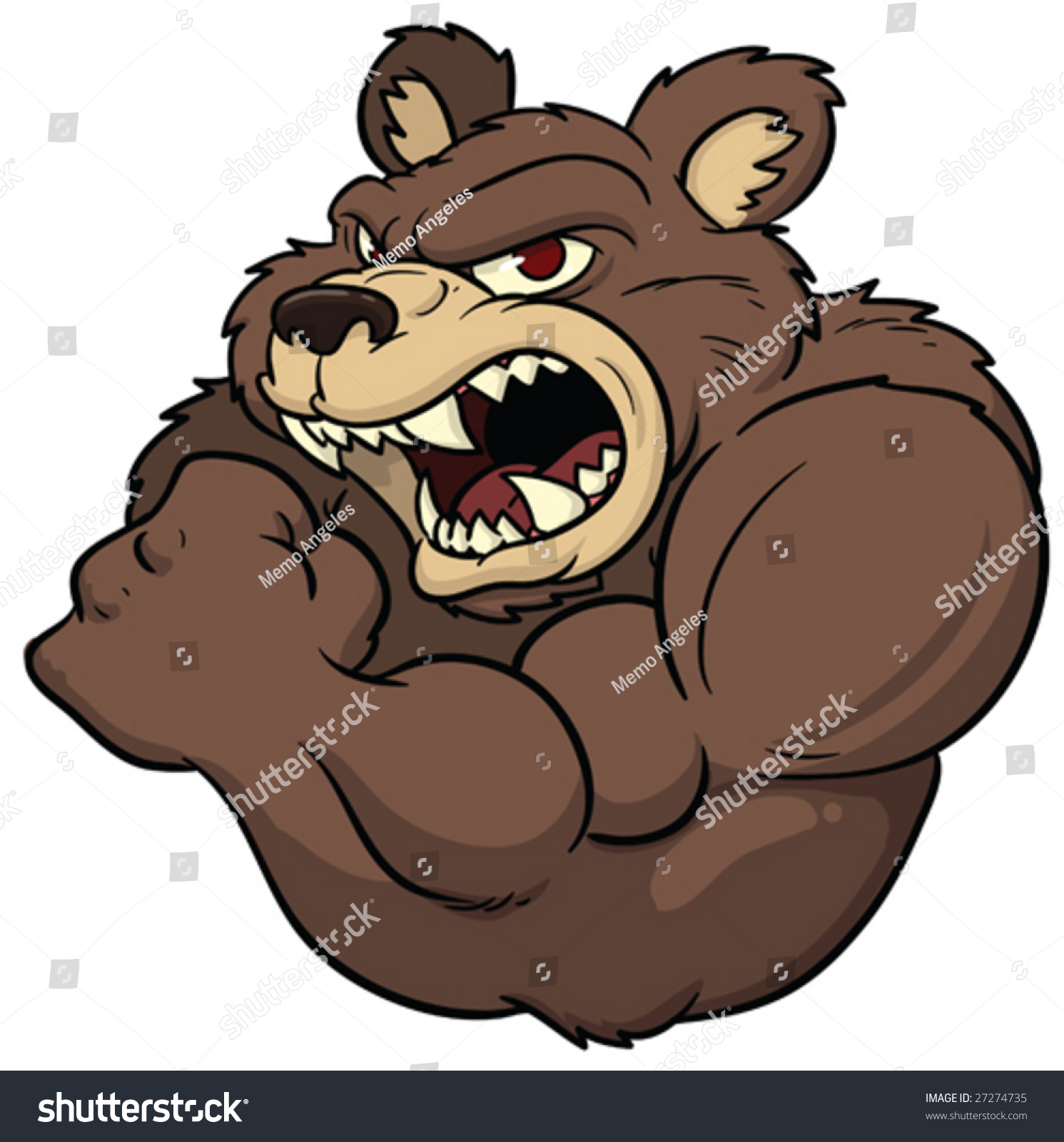 Angry Cartoon Bear Stock Vector 27274735 - Shutterstock