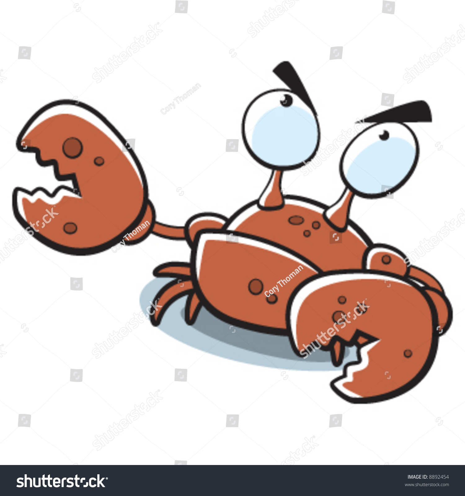 Angry Crab Stock Vector 8892454 - Shutterstock