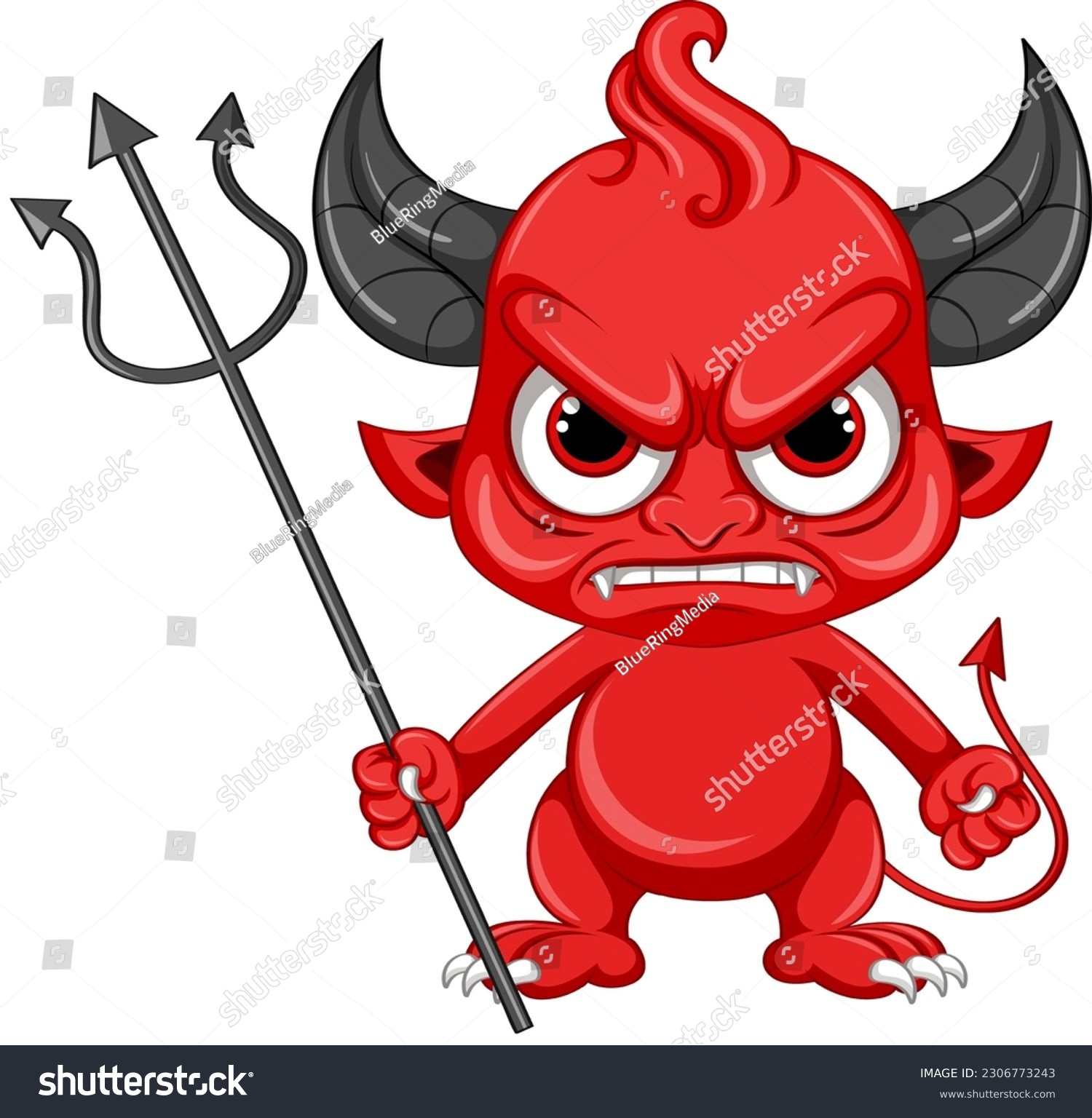 SVG of Angry devil cartoon character illustration svg