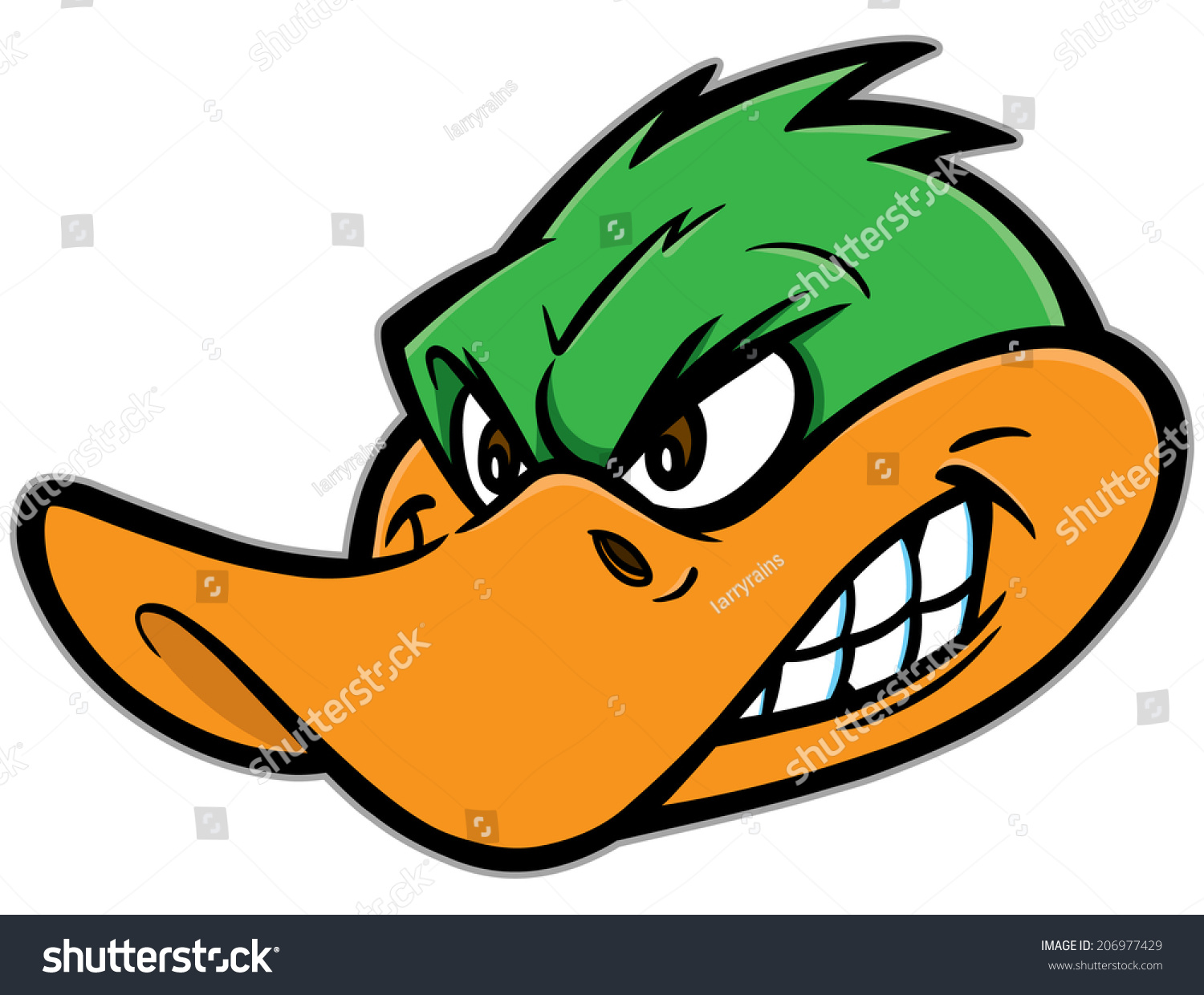 Angry Duck Stock Vector Illustration 206977429 : Shutterstock