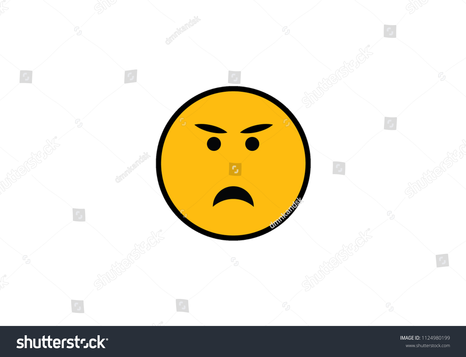 Angry Emoticon Emotions Symbol Vector Face Stock Vector (Royalty Free ...