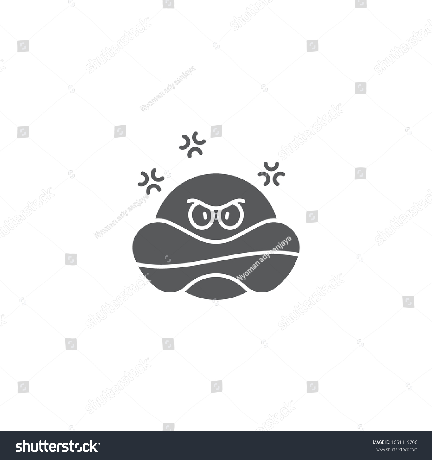 Angry Face Emoji Vector Icon Symbol Stock Vector Royalty Free 1651419706