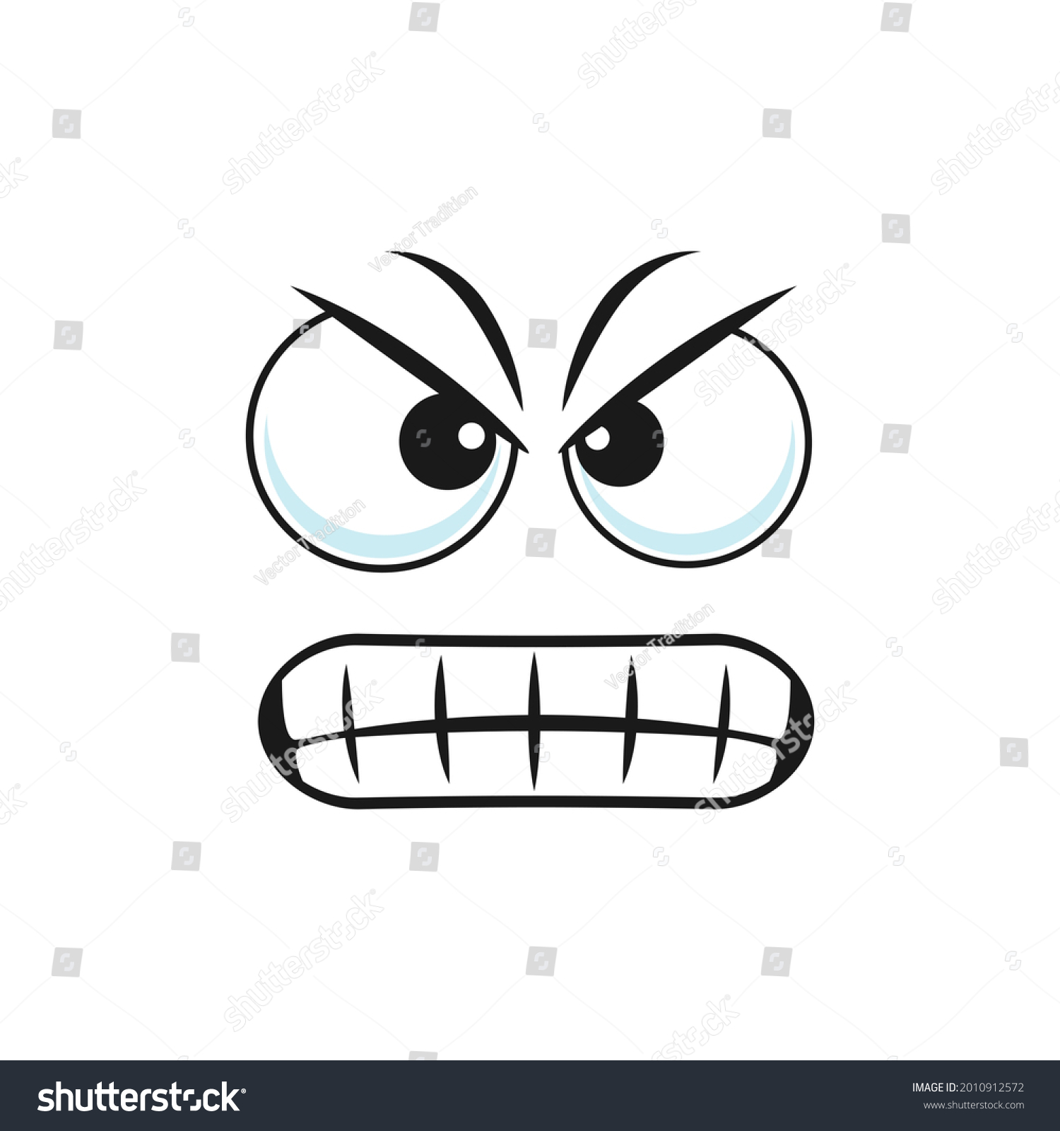 Angry Face Grumpy Sullen Emoji Ireful Stock Vector (Royalty Free ...