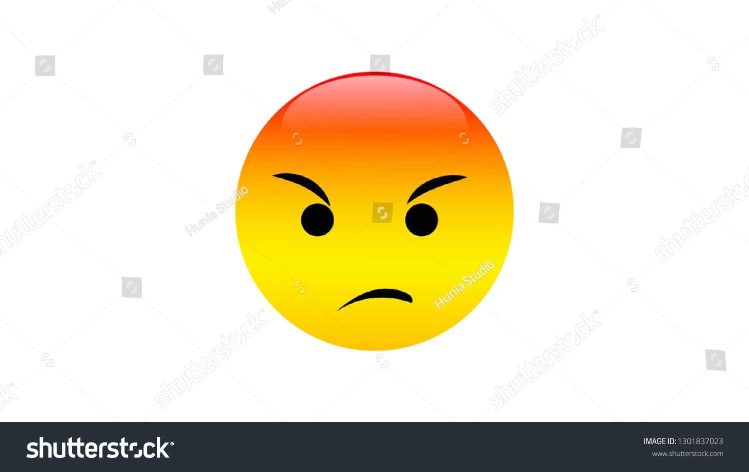 Angry Mad Emoticon Red Head Vector Stock Vector (Royalty Free ...