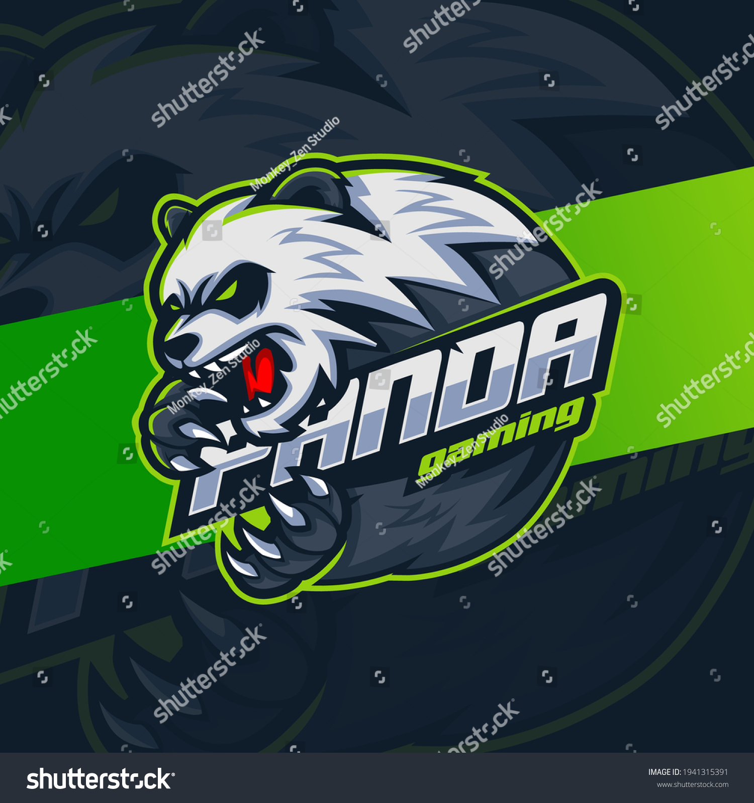 SVG of angry panda mascot character for game and esport logo design svg