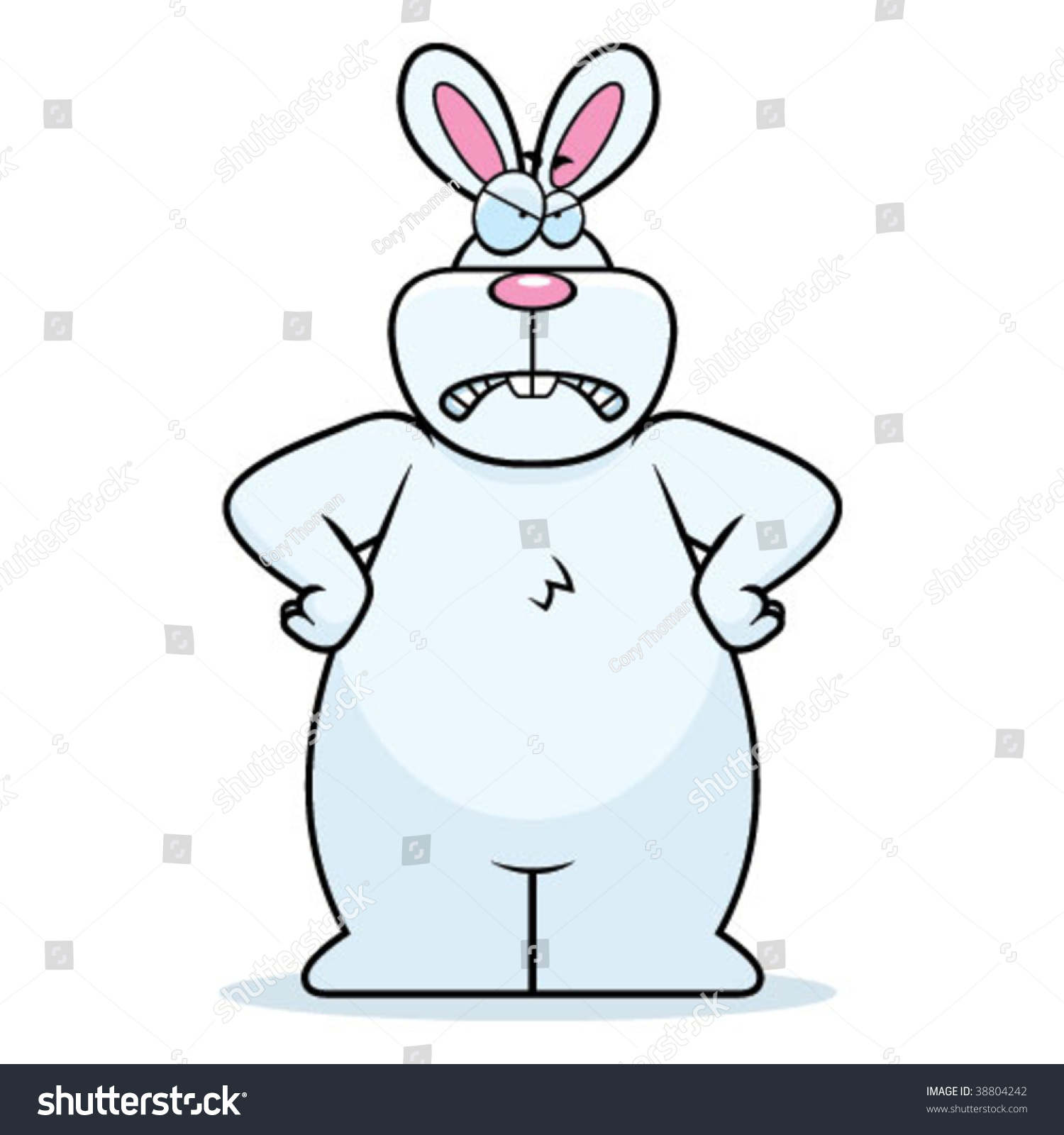 Angry Rabbit Stock Vector Illustration 38804242 : Shutterstock