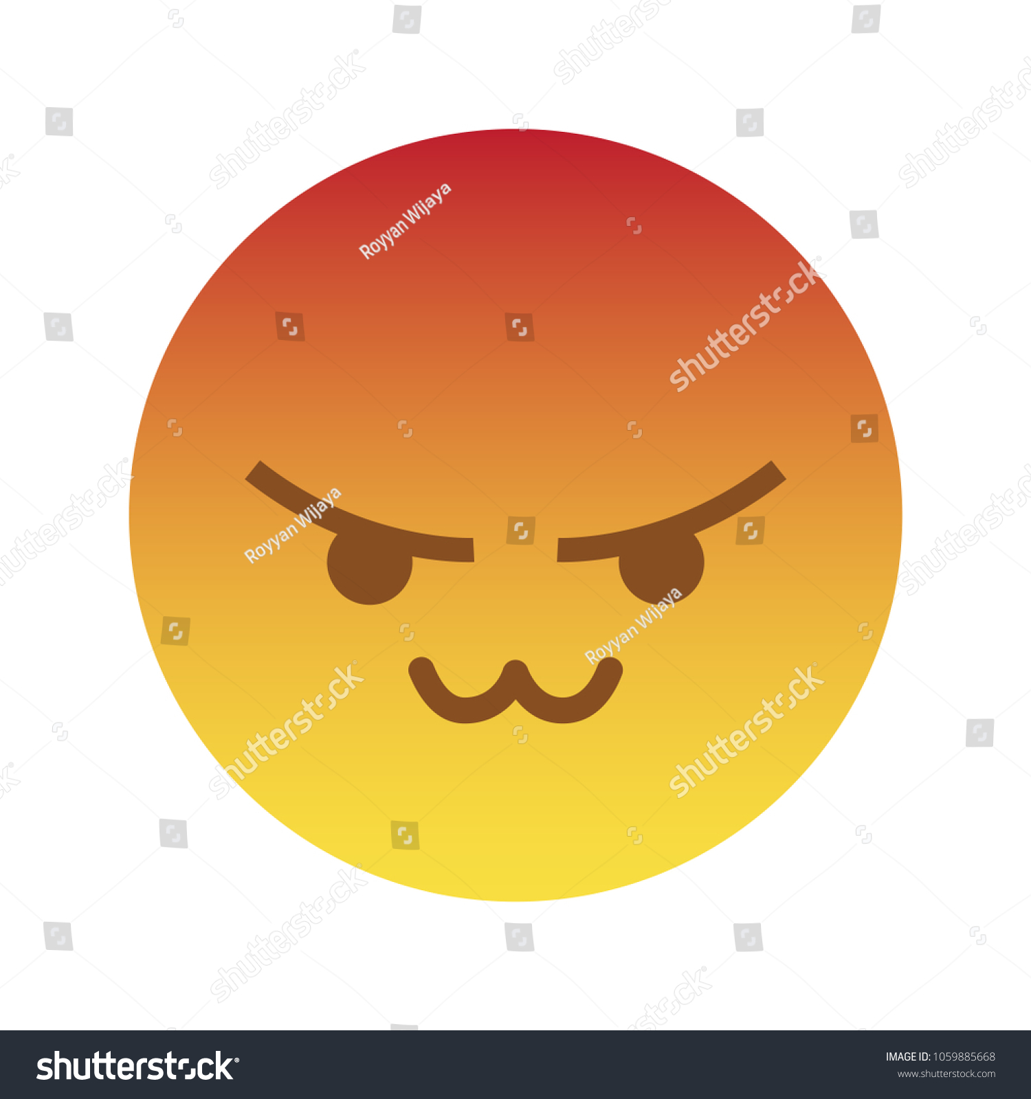 Angry React Emoji Cat Mouth Uwu Stock Vector Royalty Free