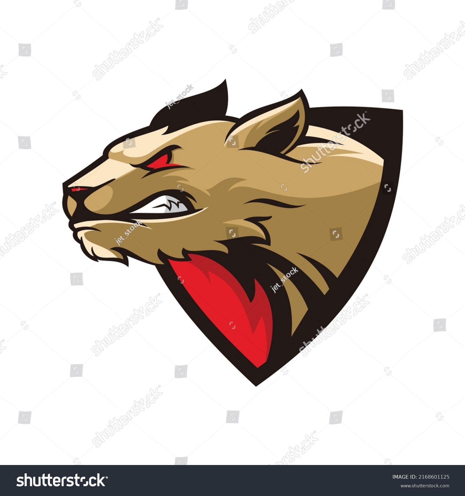 Angry Shield Dog Logo Design Stock Vector (Royalty Free) 2168601125 ...