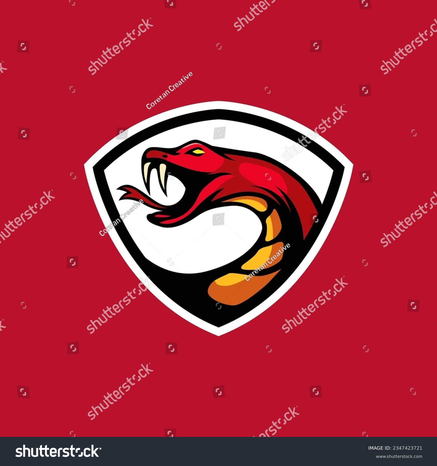 SVG of angry snake head icon logo illustration svg