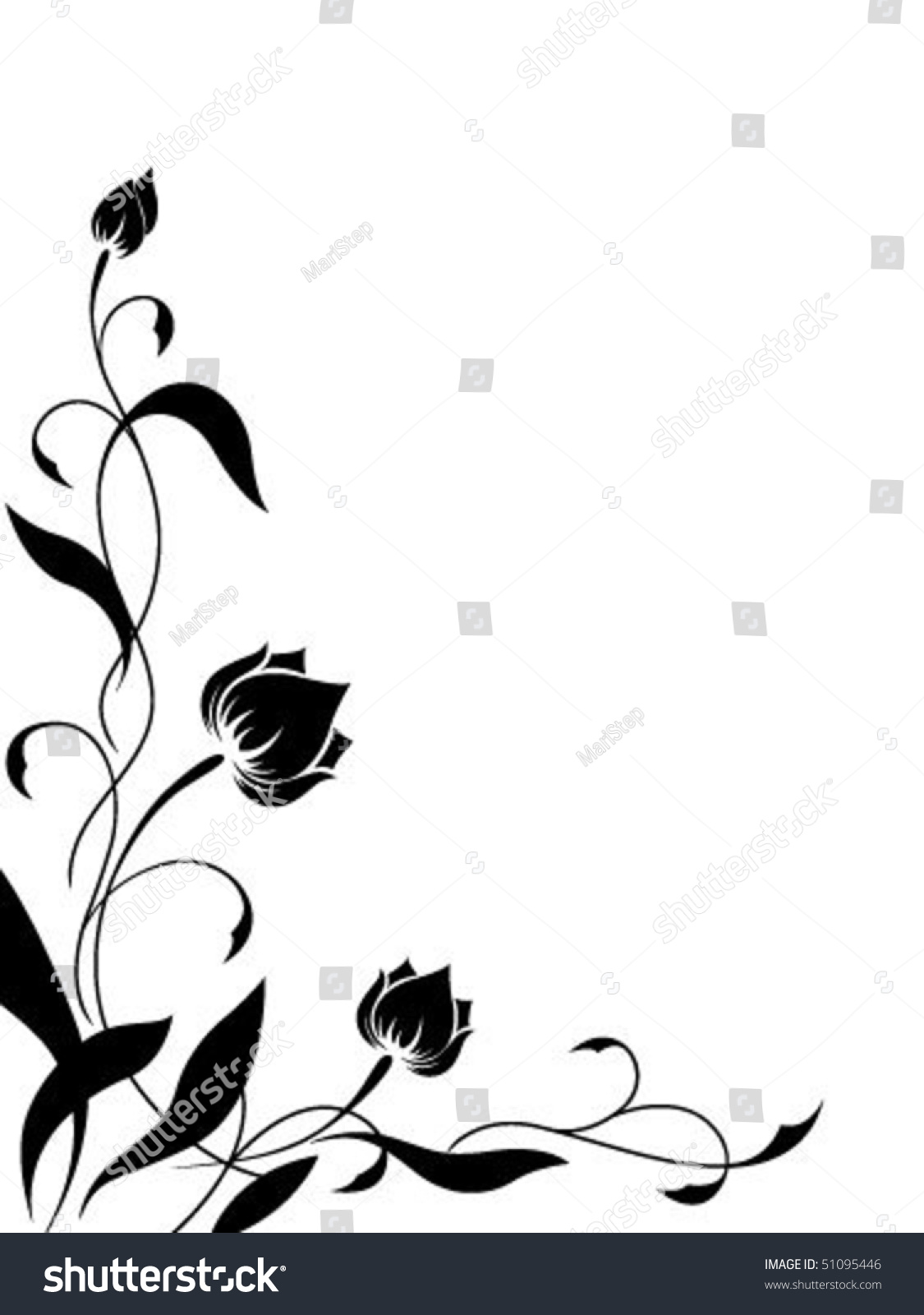 Angular Flower Pattern Stock Vector (Royalty Free) 51095446