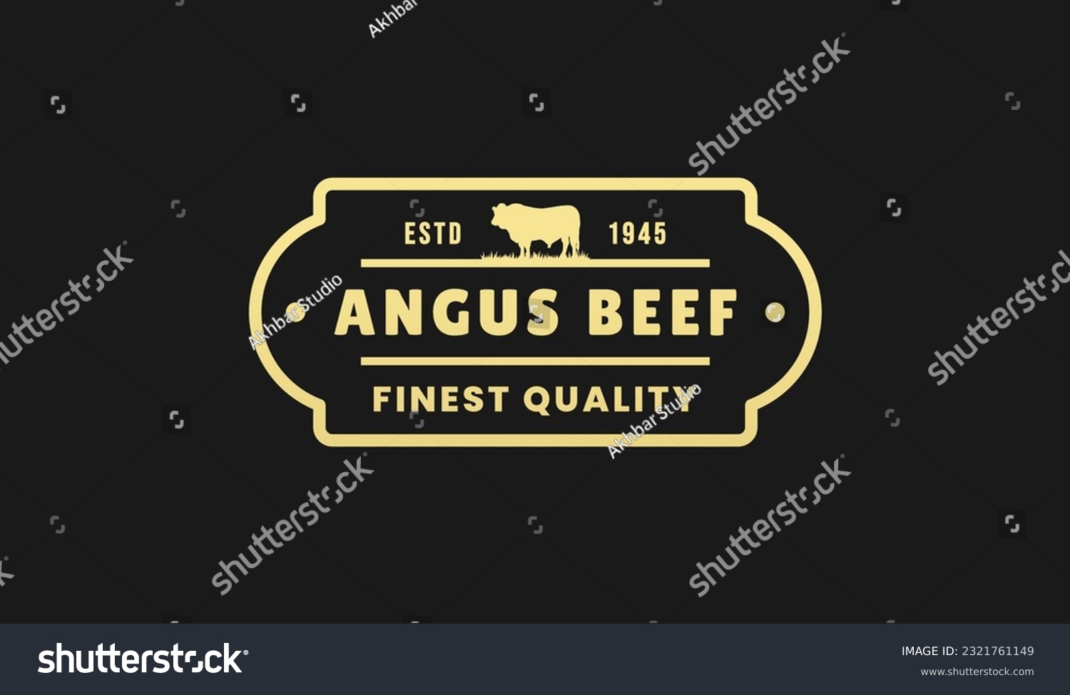 SVG of Angus beef Logo or Angus beef label Vector Isolated in Flat Style. Best Angus beef logo for product packaging design element. Elegant Angus beef label for packaging design element. svg