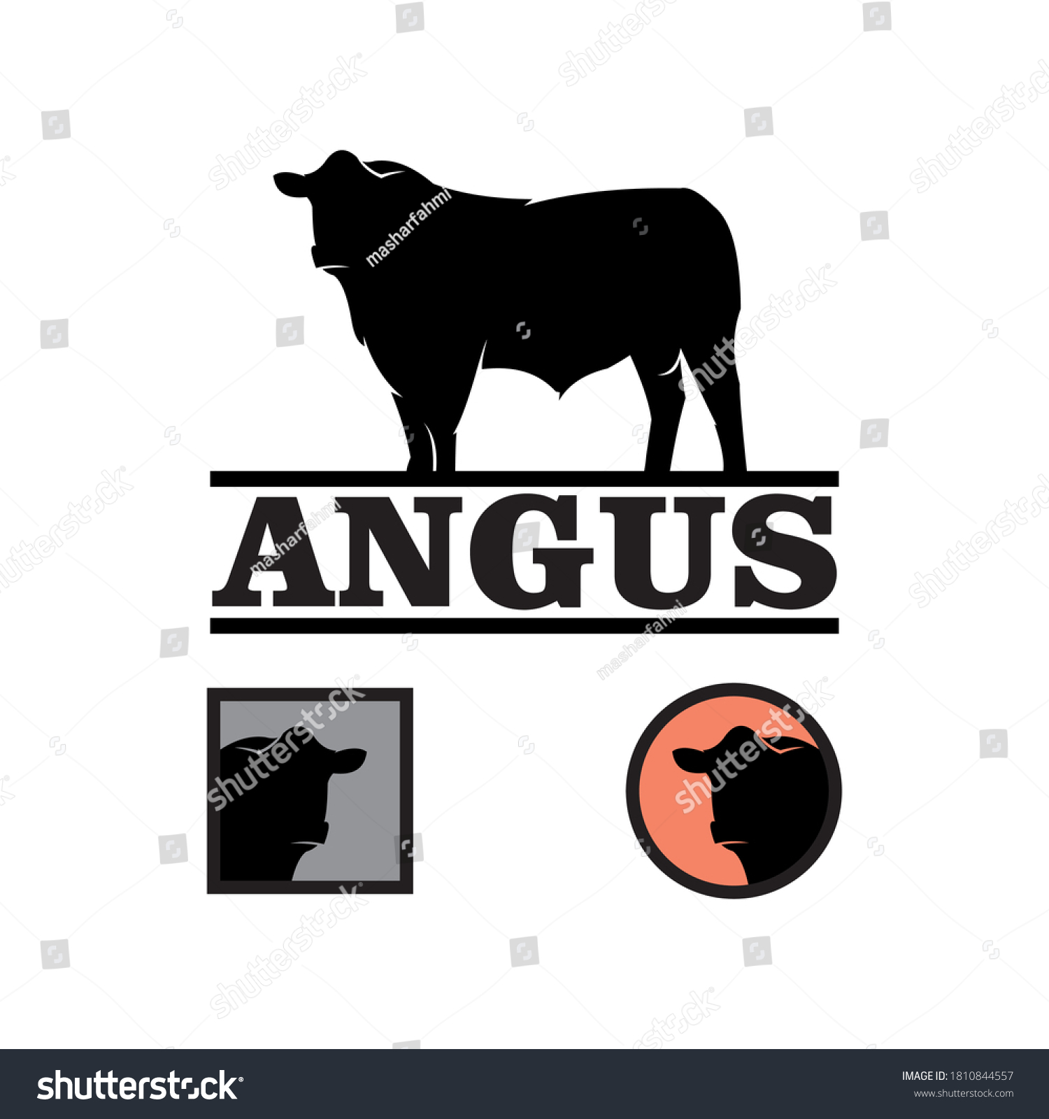 SVG of angus big bull vector logotype svg